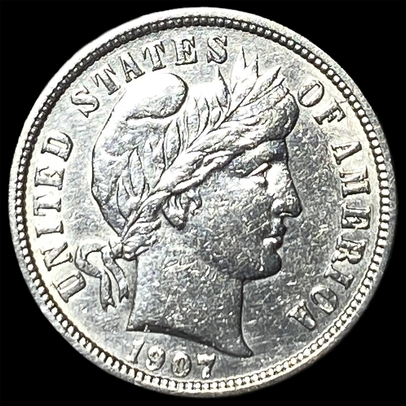 1907 Silver Barber Dime CHOICE AU (1 of 2)