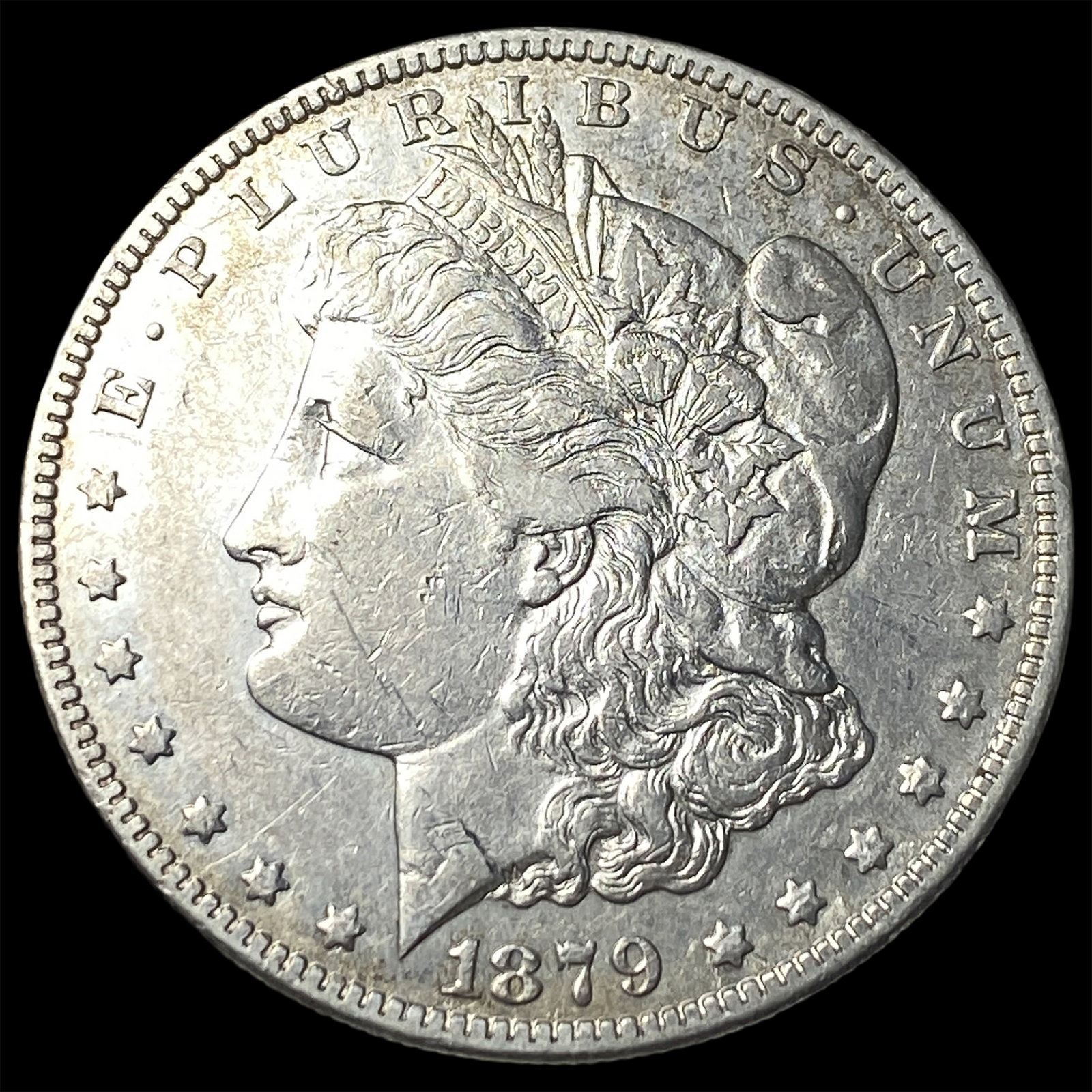 1879-S Rev 78 Silver Morgan Dollar NEARLY UNCIRCULATED: 1879-S Rev 78 Silver Morgan Dollar NEARLY UNCIRCULATED