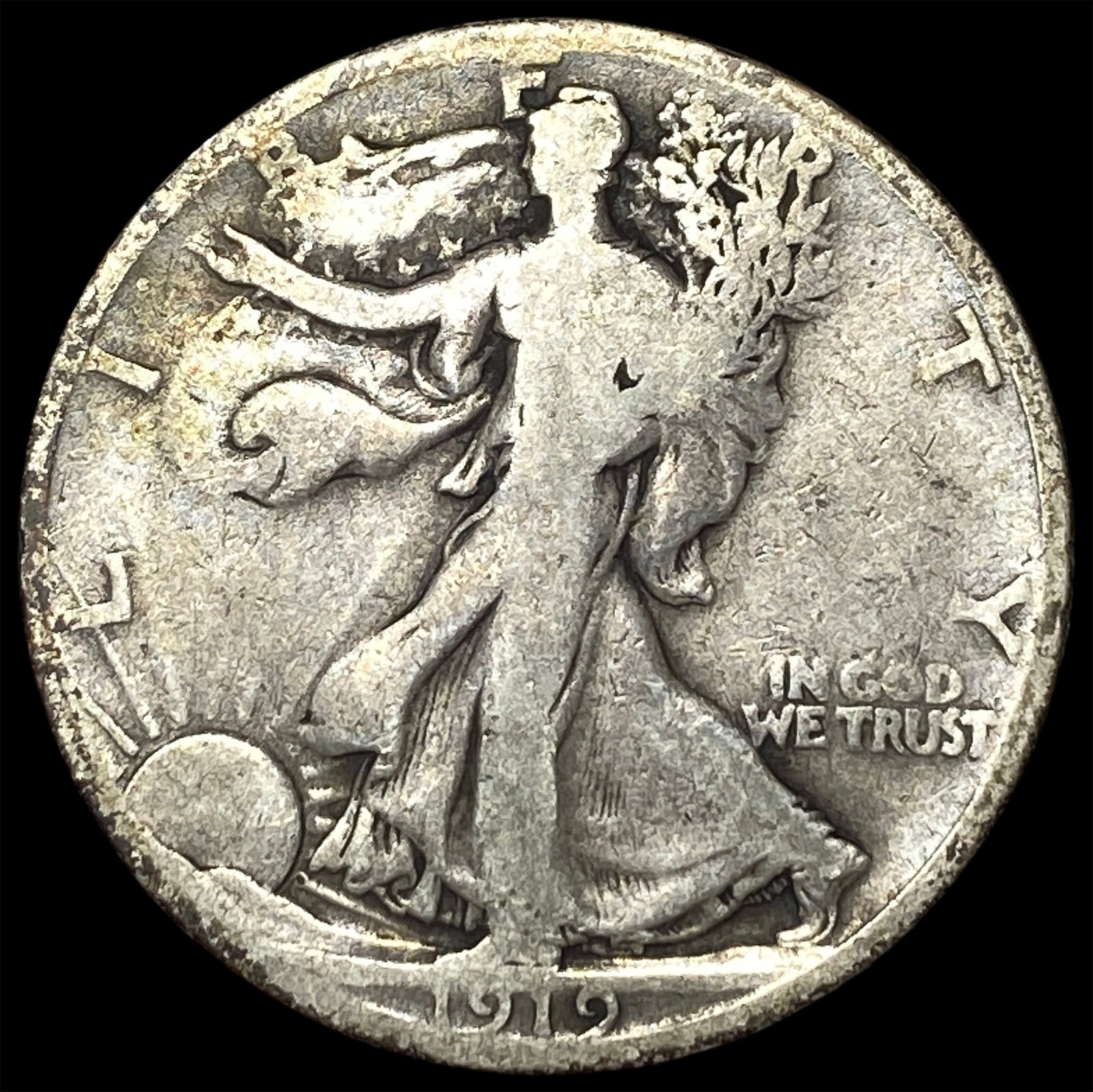 1919-D Silver Walking Liberty Half Dollar LIGHTLY CIRCULATED: 1919-D Silver Walking Liberty Half Dollar LIGHTLY CIRCULATED