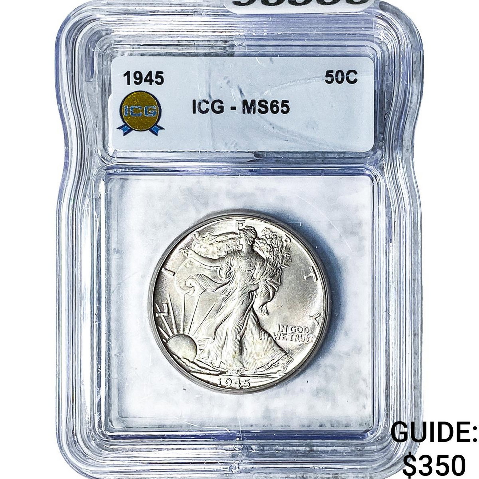 1945 Walking Liberty Half Dollar ICG MS65: 1945 Walking Liberty Half Dollar ICG MS65