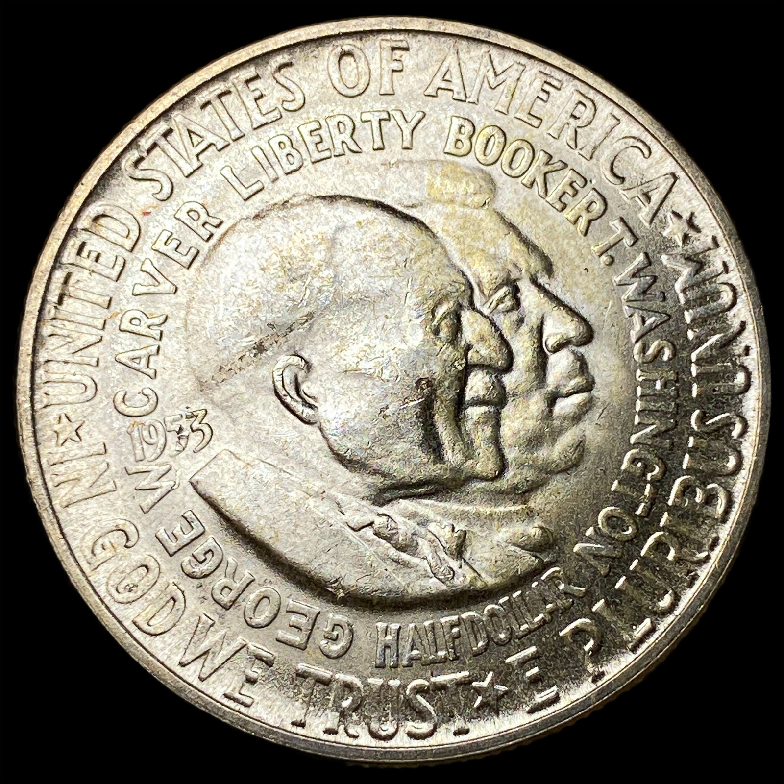 1953-S Silver Washington/Carver Half Dollar CHOICE BU: 1953-S Silver Washington/Carver Half Dollar CHOICE BU