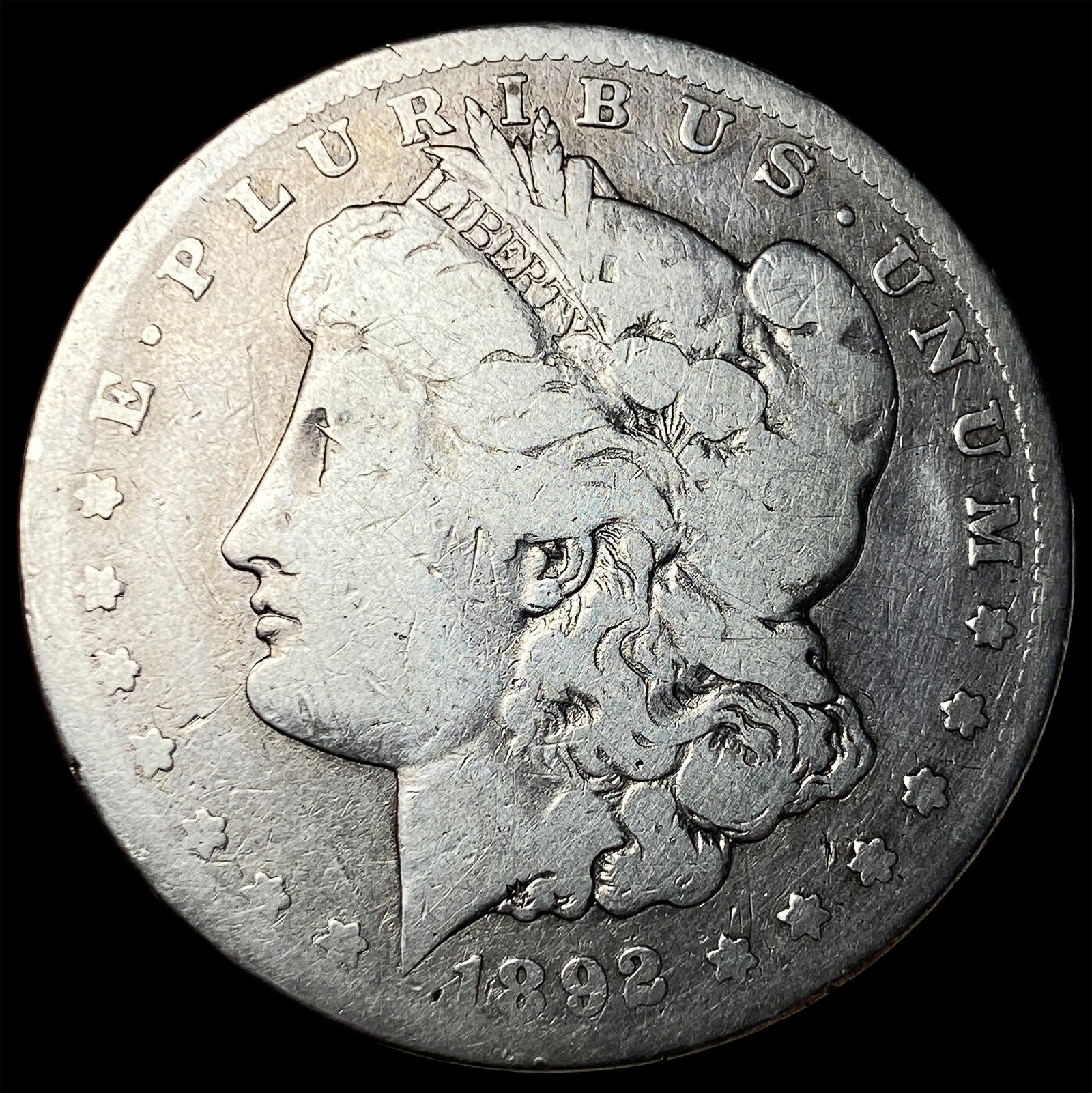 1892-CC Silver Morgan Dollar NICELY CIRCULATED: 1892-CC Silver Morgan Dollar NICELY CIRCULATED
