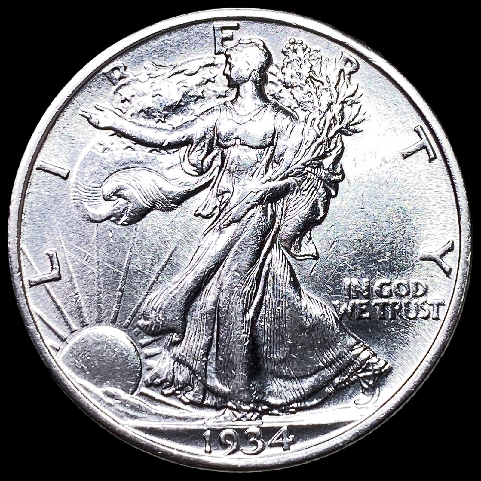 1934-S Silver Walking Liberty Half Dollar UNCIRCULATED: 1934-S Silver Walking Liberty Half Dollar UNCIRCULATED