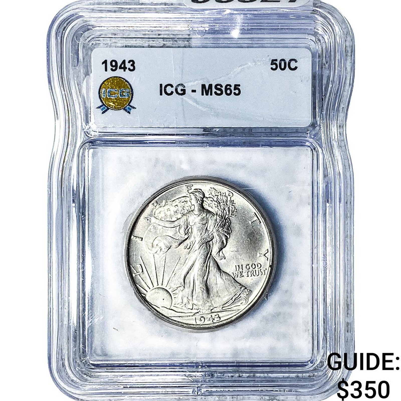 1943 Walking Liberty Half Dollar ICG MS65: 1943 Walking Liberty Half Dollar ICG MS65
