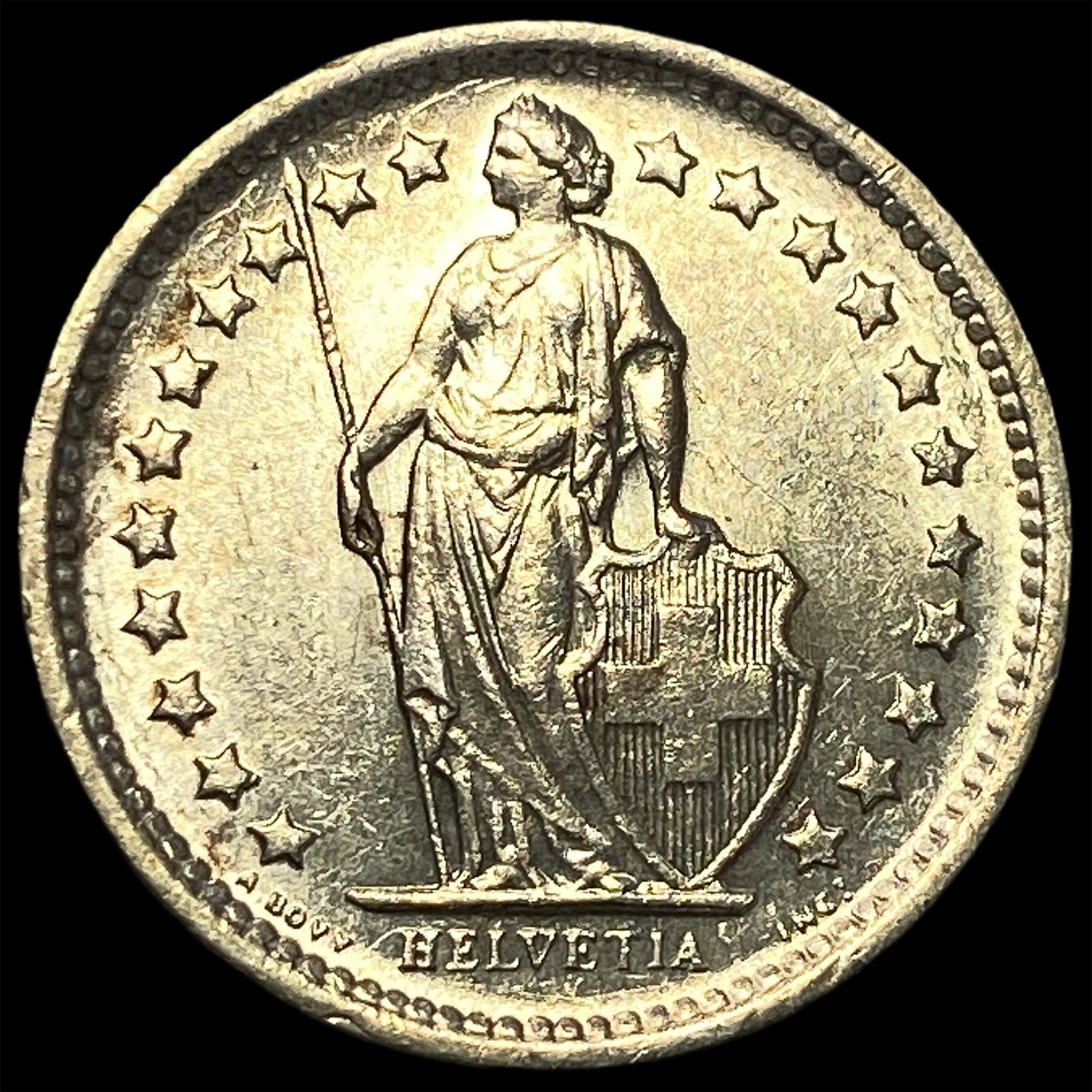 1965B Switzerland Silver 1/2 Franc: 1965B Switzerland Silver 1/2 Franc