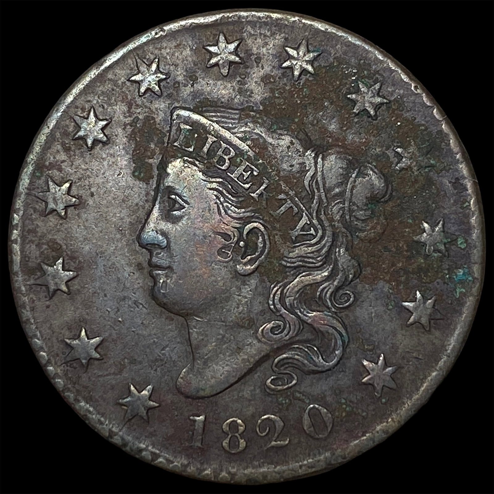 1820 Coronet Head Large Cent HIGH GRADE: 1820 Coronet Head Large Cent HIGH GRADE