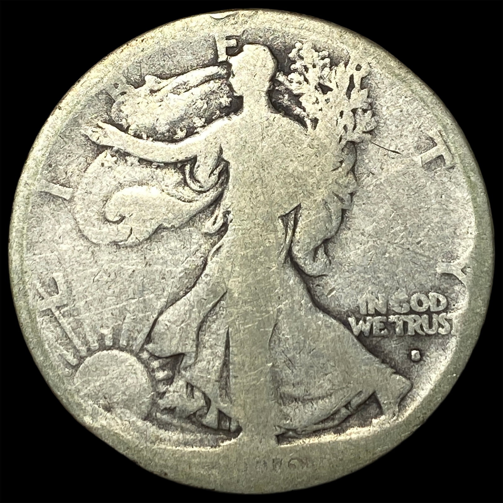 1916-S Walking Liberty Half Dollar NICELY CIRCULATED: 1916-S Walking Liberty Half Dollar NICELY CIRCULATED