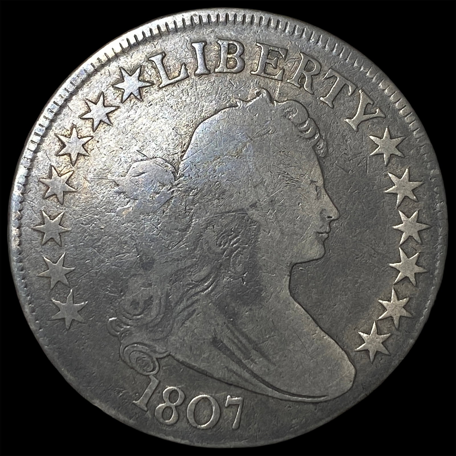 1807 Draped Bust Half Dollar LIGHTLY CIRCULATED (1 of 2)