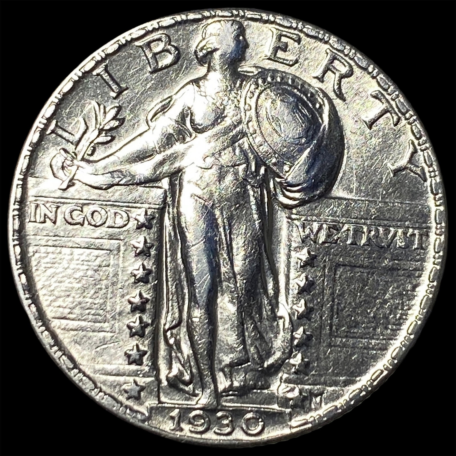 1930 Silver Standing Liberty Quarter CHOICE AU