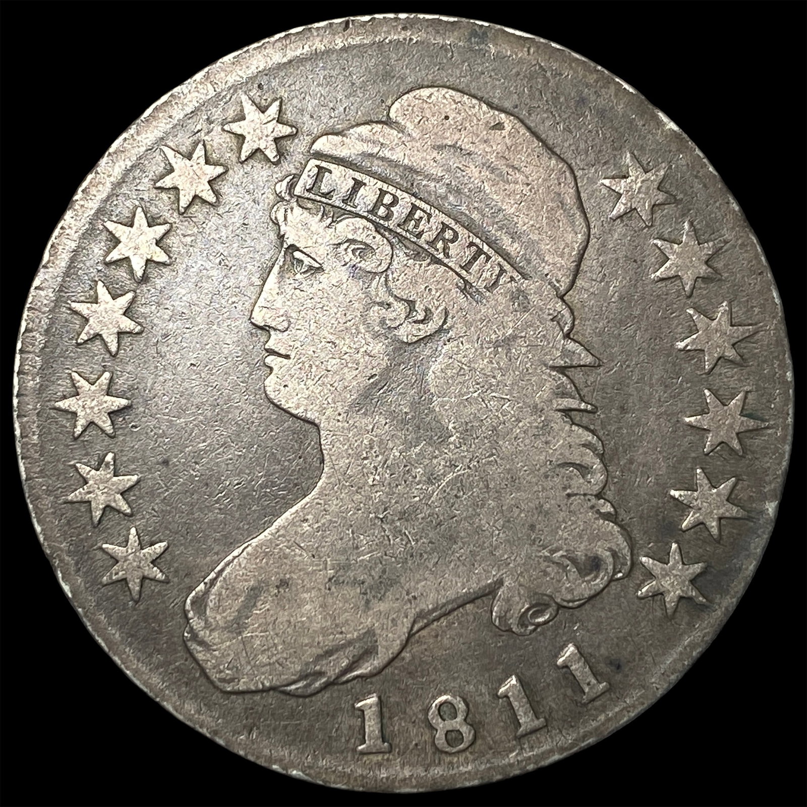 1811 Capped Bust Half Dollar ABOUT UNCIRCULATED: 1811 Capped Bust Half Dollar ABOUT UNCIRCULATED