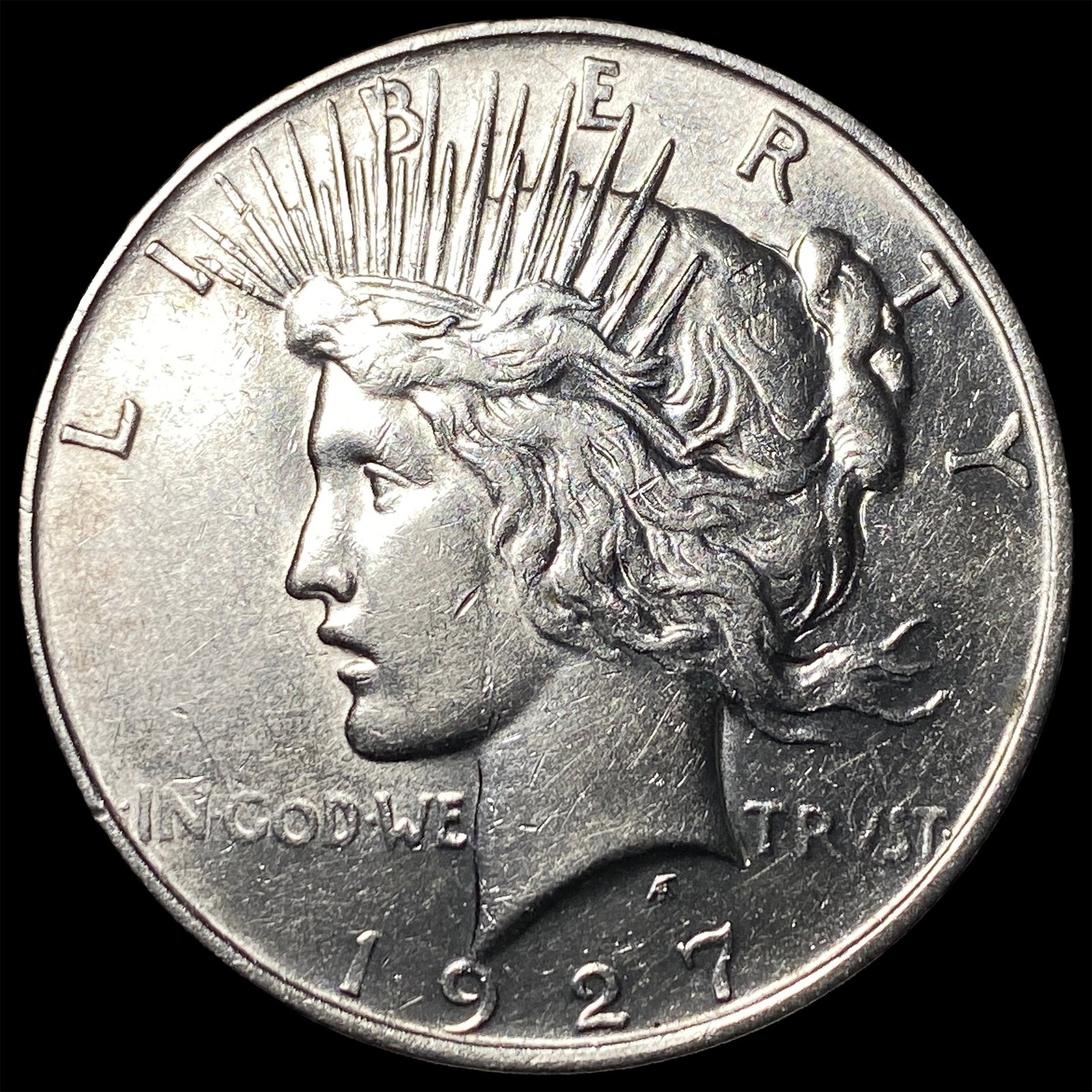 1927-D Peace Silver Dollar CHOICE AU: 1927-D Peace Silver Dollar CHOICE AU
