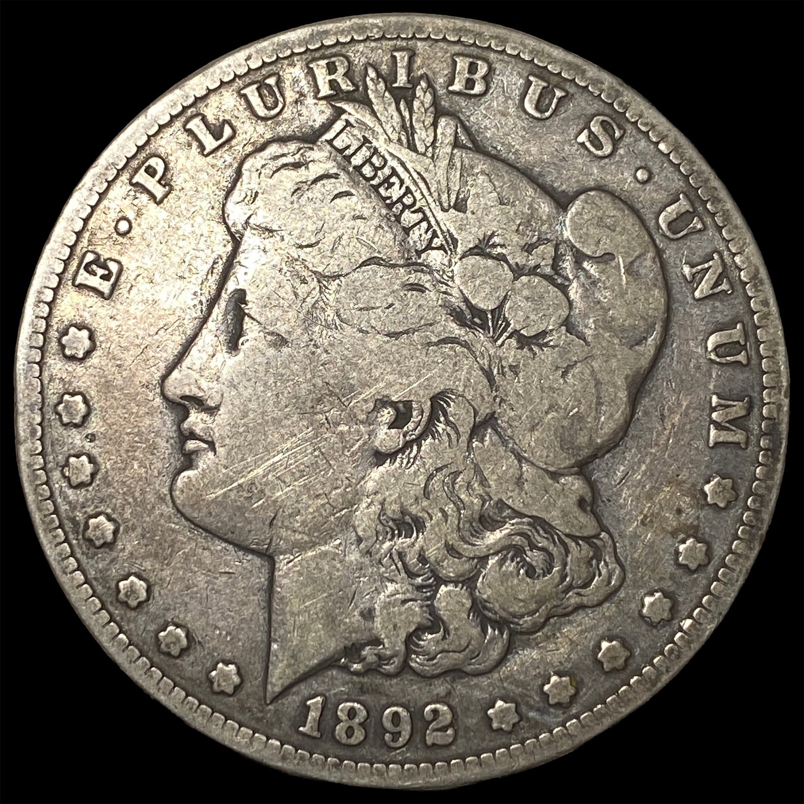 1892-S Silver Morgan Dollar LIGHTLY CIRCULATED: 1892-S Silver Morgan Dollar LIGHTLY CIRCULATED