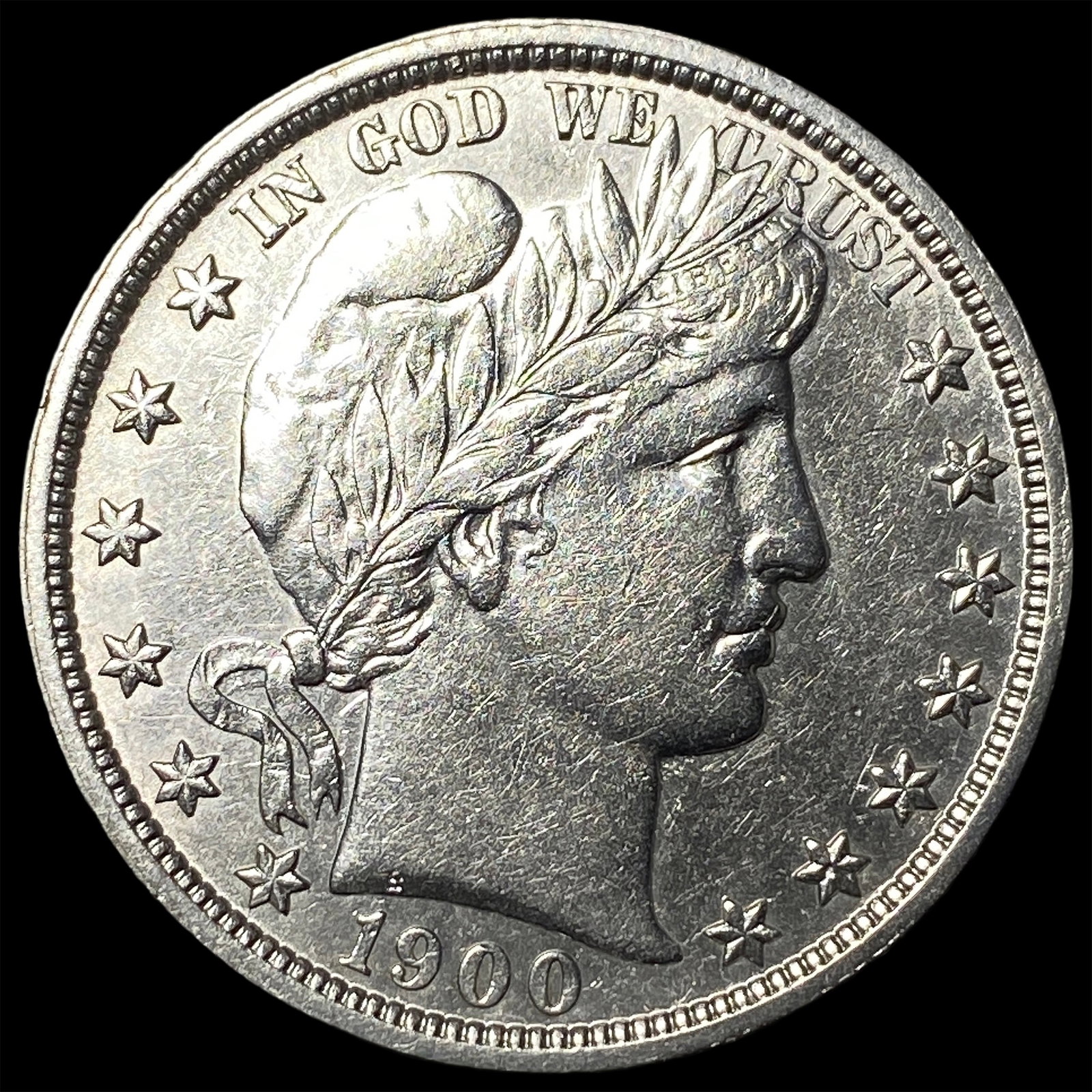 1900-O Silver Barber Half Dollar CLOSELY UNCIRCULATED: 1900-O Silver Barber Half Dollar CLOSELY UNCIRCULATED