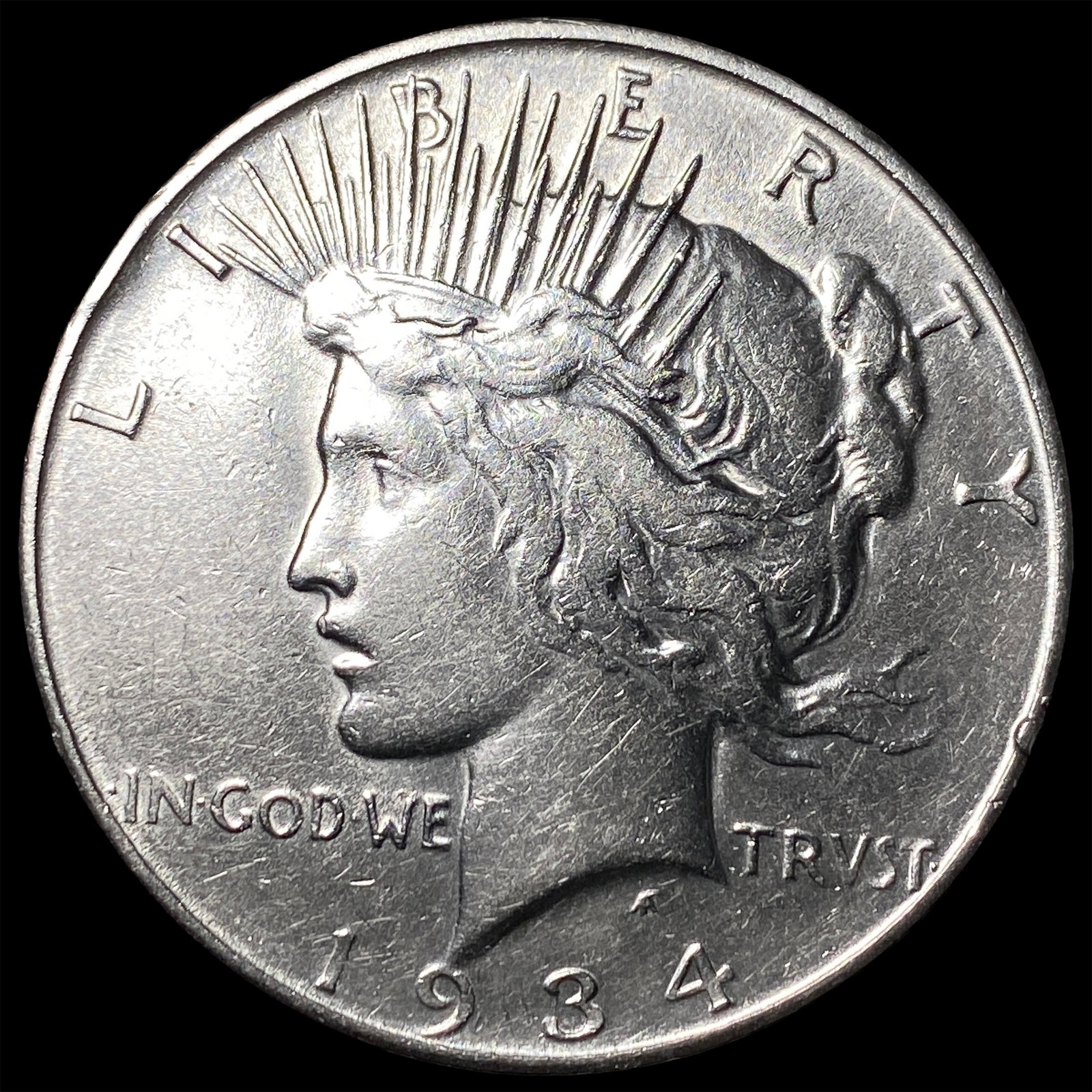 1934-D Silver Peace Dollar ABOUT UNCIRCULATED