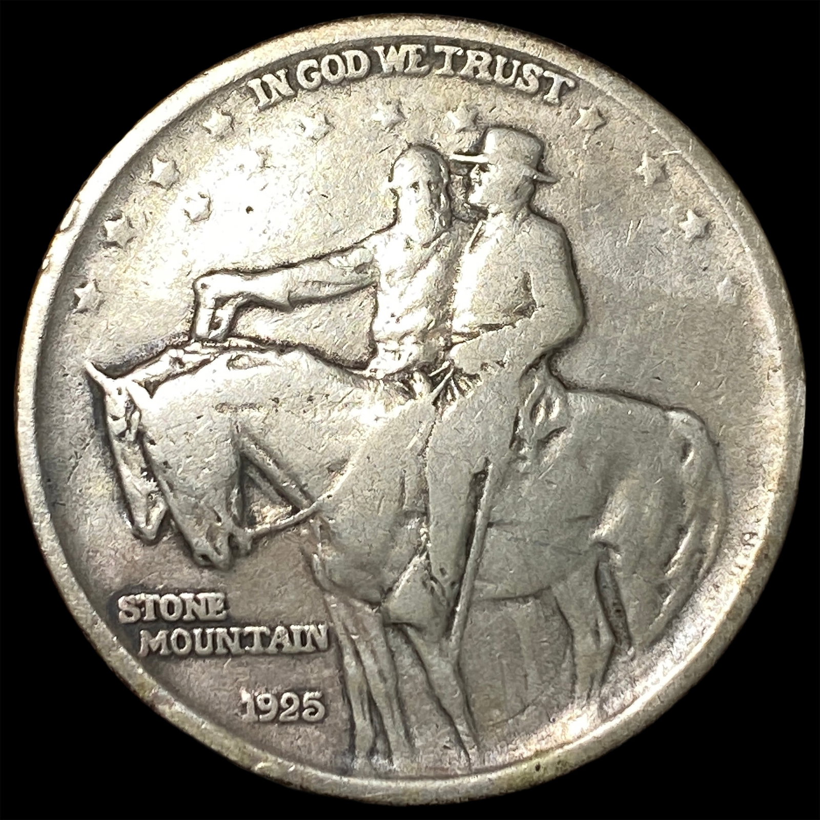 1925 Silver Stone Mountain Half Dollar LIGHTLY CIRCULATED: 1925 Silver Stone Mountain Half Dollar LIGHTLY CIRCULATED