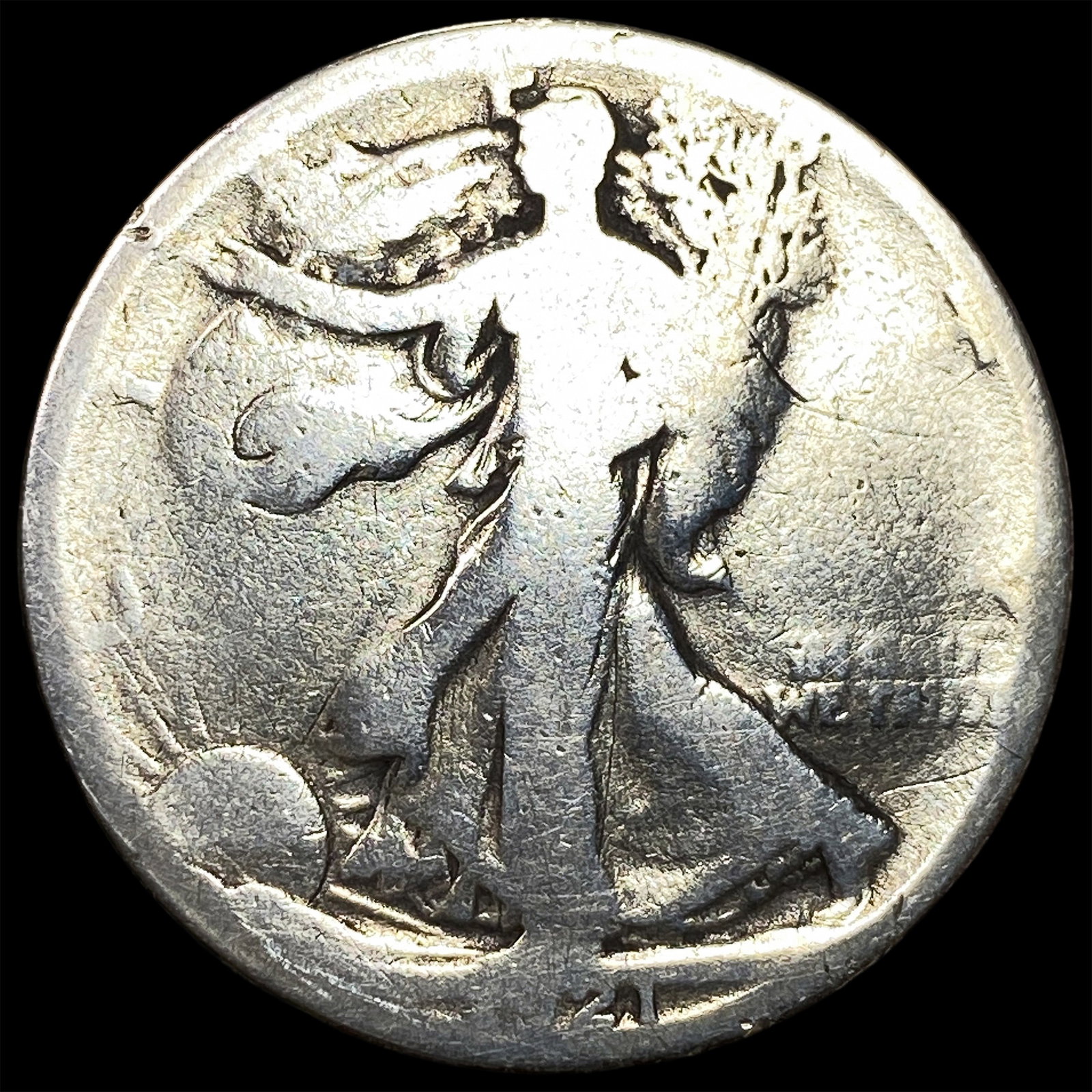 1921-S Walking Liberty Half Dollar NICELY CIRCULATED: 1921-S Walking Liberty Half Dollar NICELY CIRCULATED