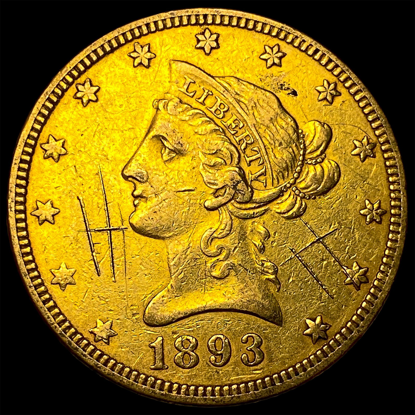 1893 Gold $10 Liberty Head Eagle HIGH GRADE: 1893 Gold $10 Liberty Head Eagle HIGH GRADE