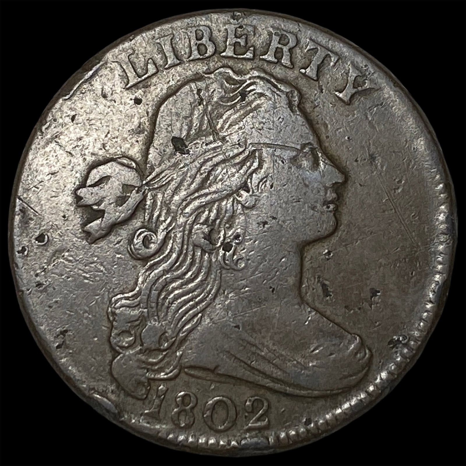 1802 Draped Bust Large Cent LIGHTLY CIRCULATED (1 of 2)
