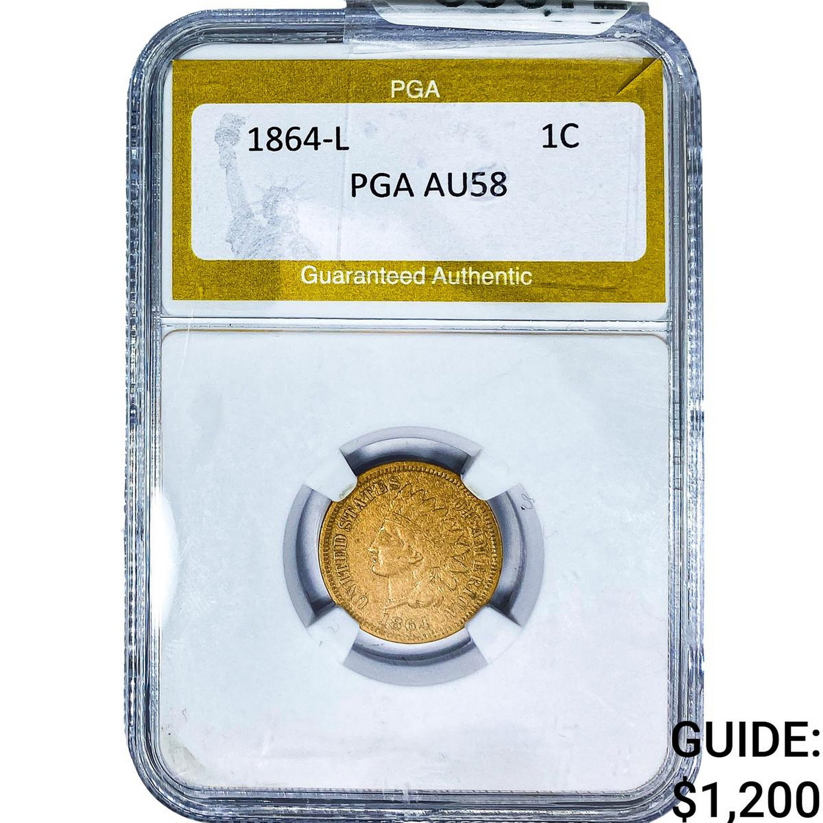 1946-L Indian Head Cent PGA AU58 Bronze: 1946-L Indian Head Cent PGA AU58 Bronze