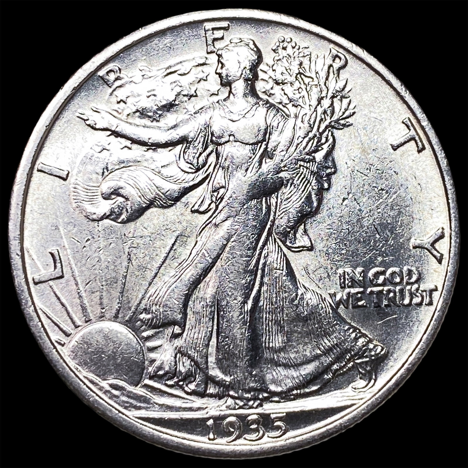 1935-S Silver Walking Liberty Half Dollar UNCIRCULATED: 1935-S Silver Walking Liberty Half Dollar UNCIRCULATED