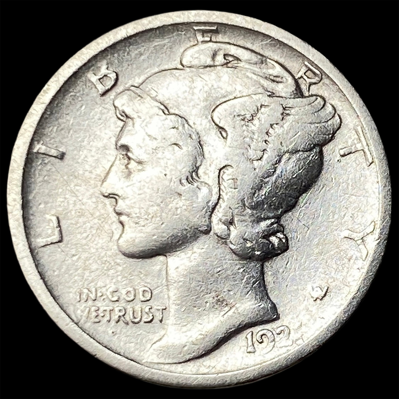 1921-D Silver Mercury Dime NEARLY UNCIRCULATED: 1921-D Silver Mercury Dime NEARLY UNCIRCULATED