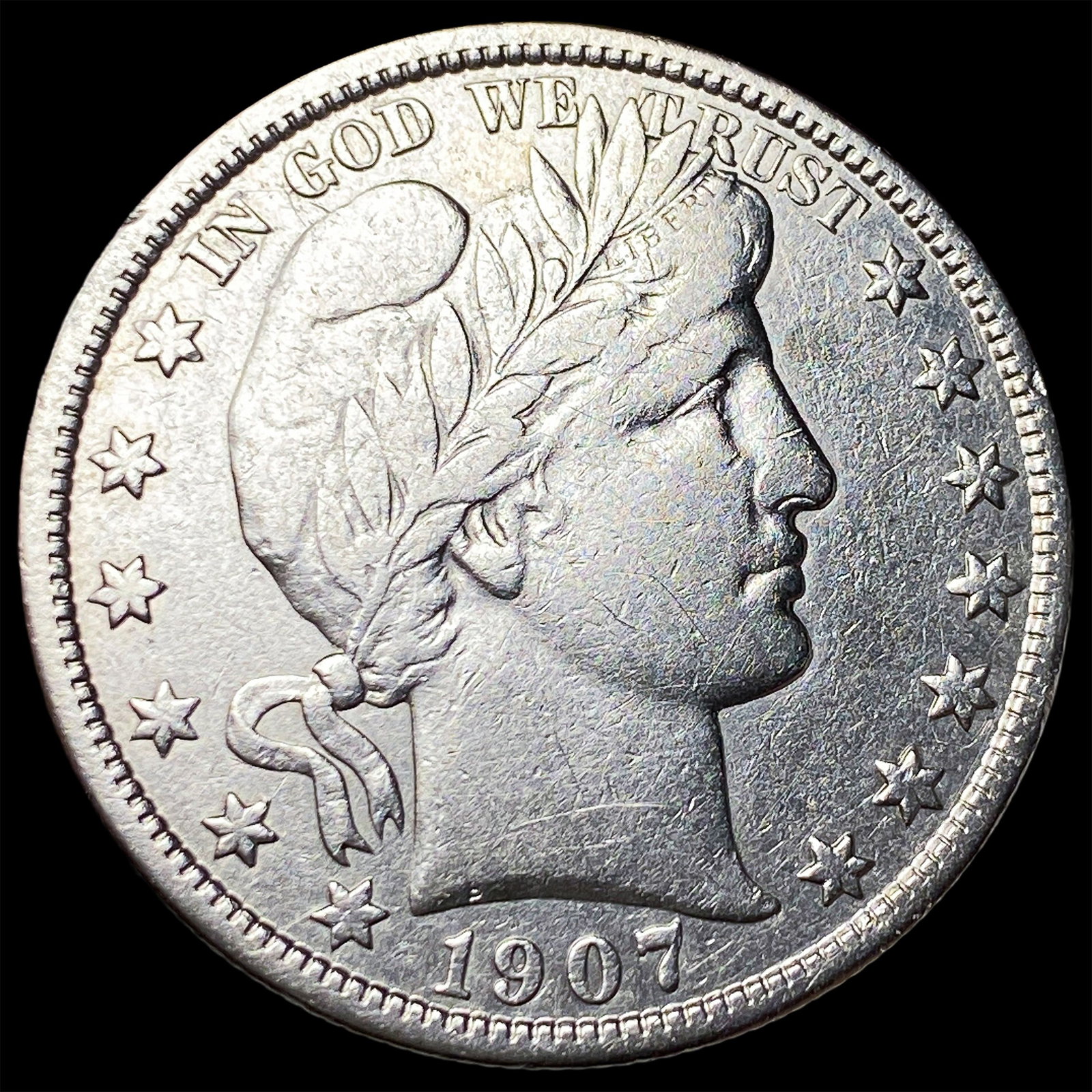 1907-D Silver Barber Half Dollar LIGHTLY CIRCULATED: 1907-D Silver Barber Half Dollar LIGHTLY CIRCULATED