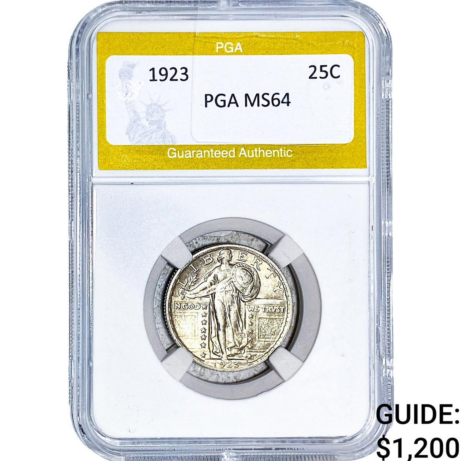 1923 Standing Liberty Quarter PGA MS64: 1923 Standing Liberty Quarter PGA MS64