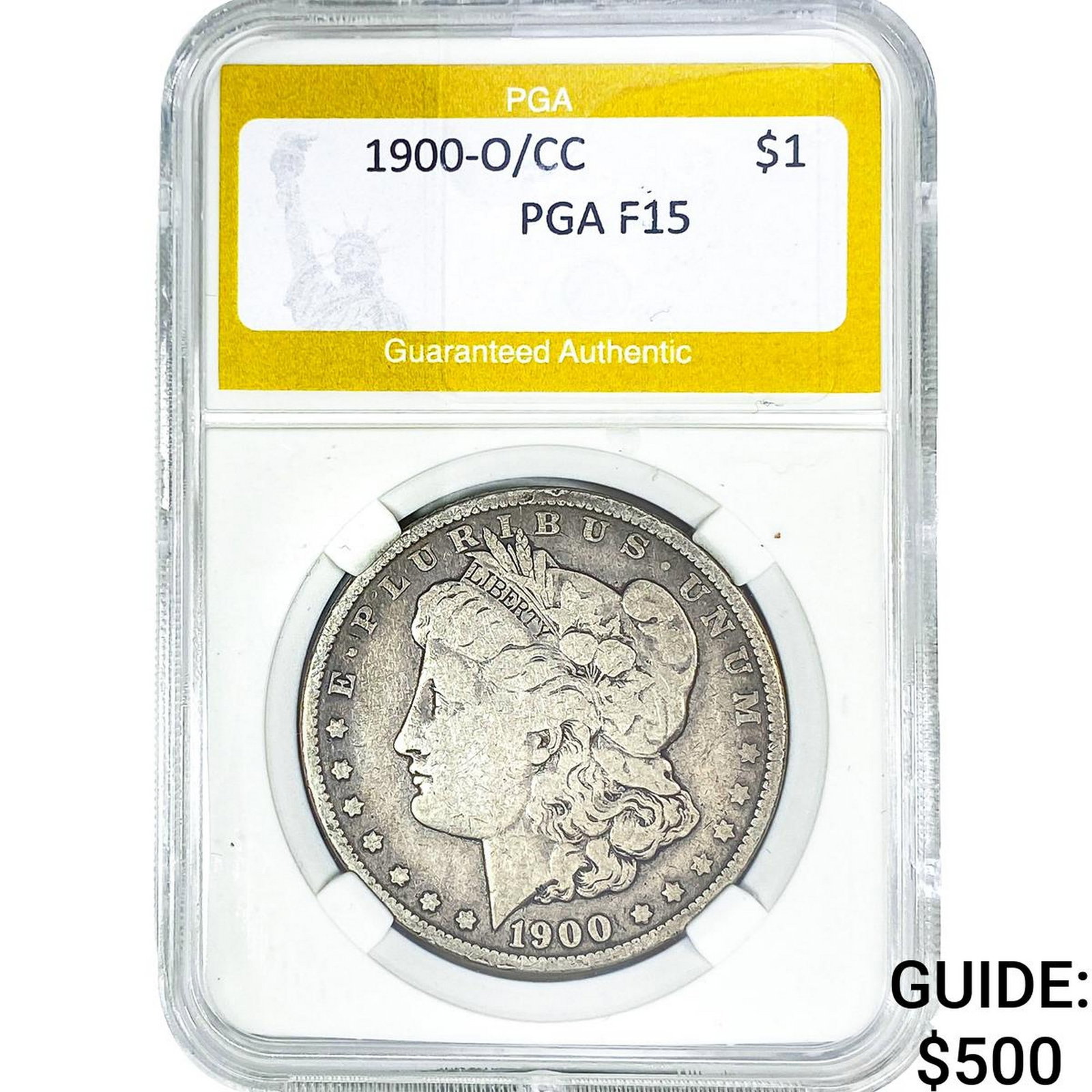 1900-O/CC Morgan Silver Dollar PGA F15: 1900-O/CC Morgan Silver Dollar PGA F15