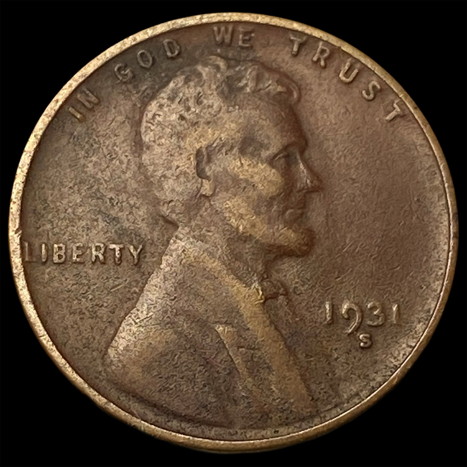 1931-S Lincoln Wheat Cent CLOSELY UNCIRCULATED: 1931-S Lincoln Wheat Cent CLOSELY UNCIRCULATED