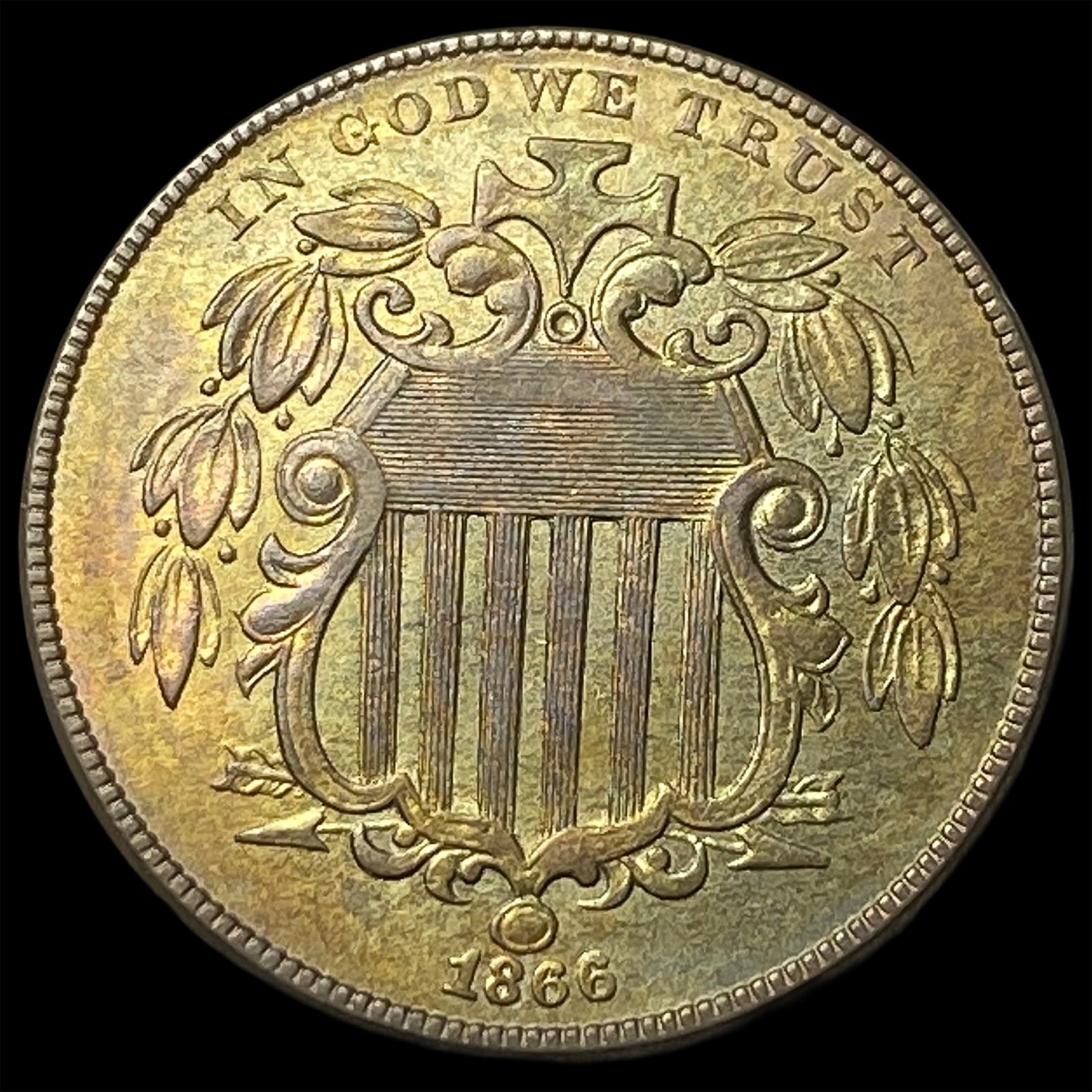 1866 Shield Nickel No Rays UNCIRCULATED (1 of 2)