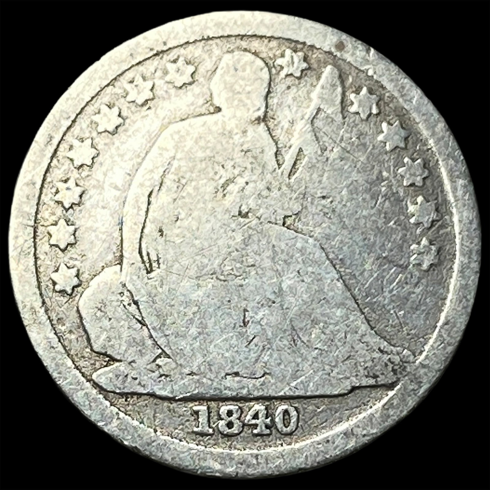 1840 Seated Liberty Dime LIGHTLY CIRCULATED: 1840 Seated Liberty Dime LIGHTLY CIRCULATED
