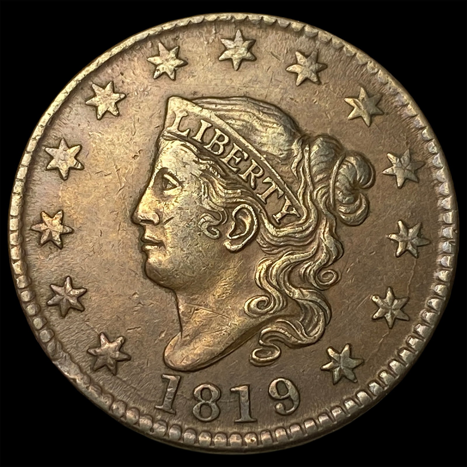 1819 RB Large Cent CHOICE AU (1 of 2)