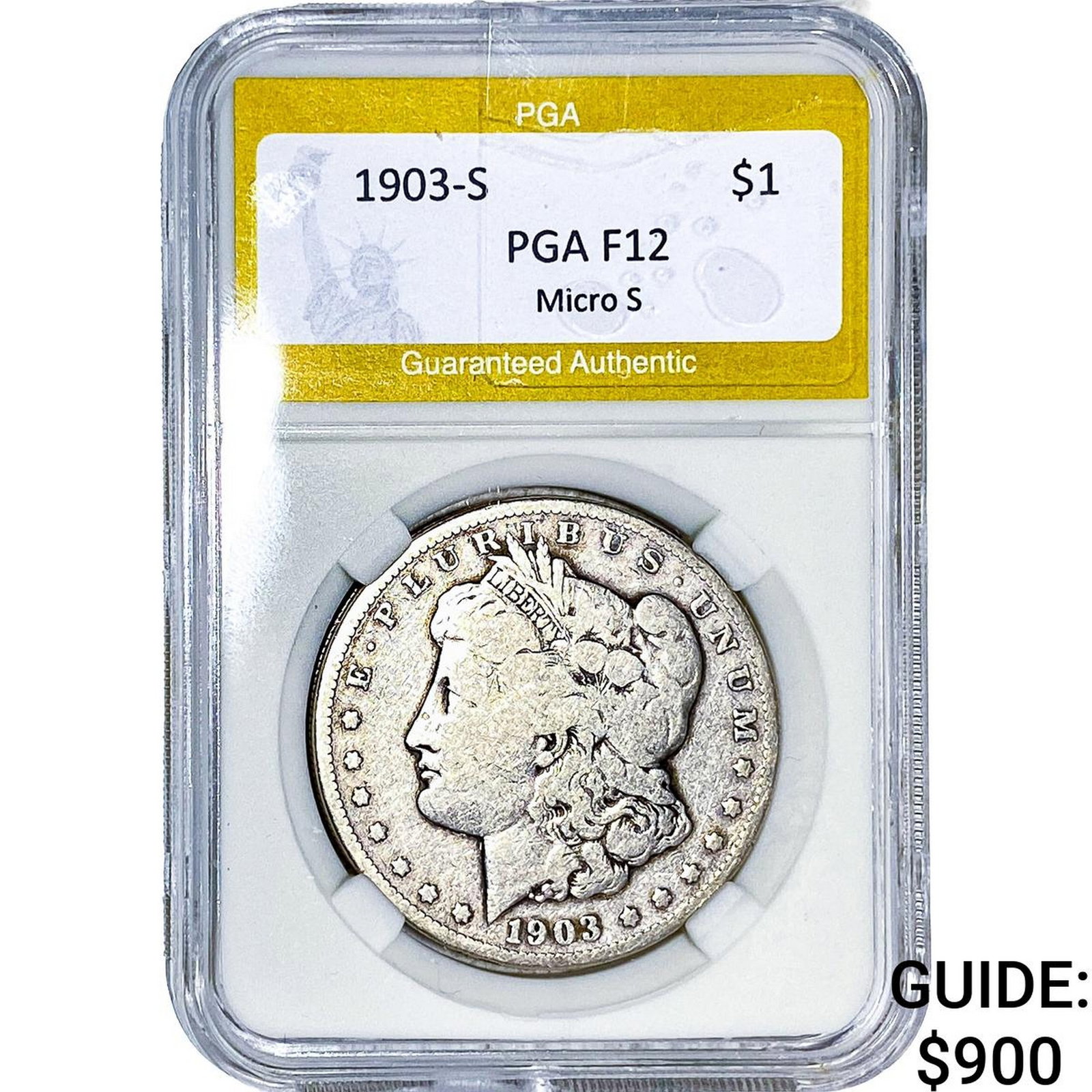 1903-S Morgan Silver Dollar PGA F12 Micro S: 1903-S Morgan Silver Dollar PGA F12 Micro S