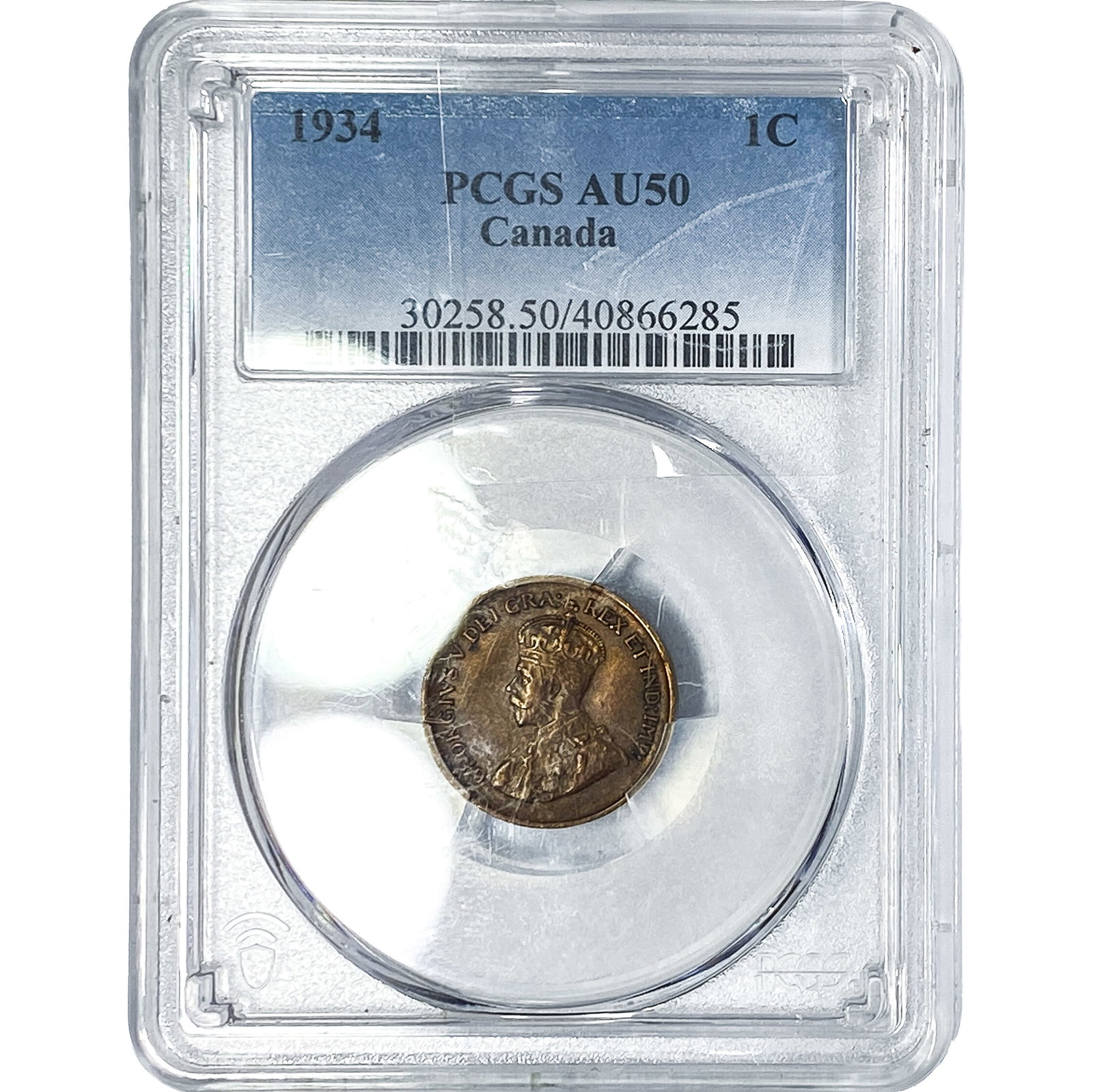 1934 1Cent Canada PCGS AU50 (1 of 2)