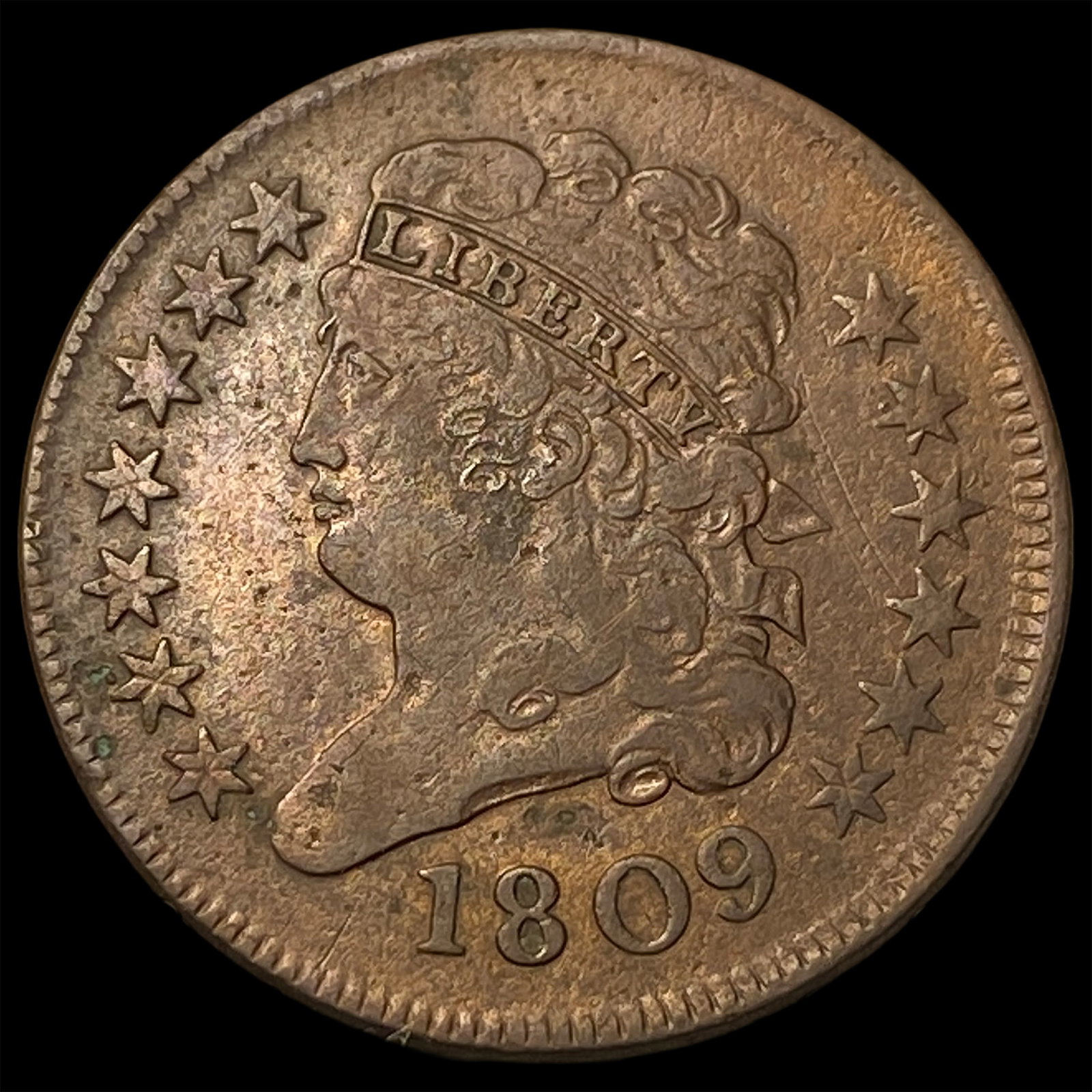 1809 RB Classic Head Half Cent NEARLY UNCIRCULATED (1 of 2)