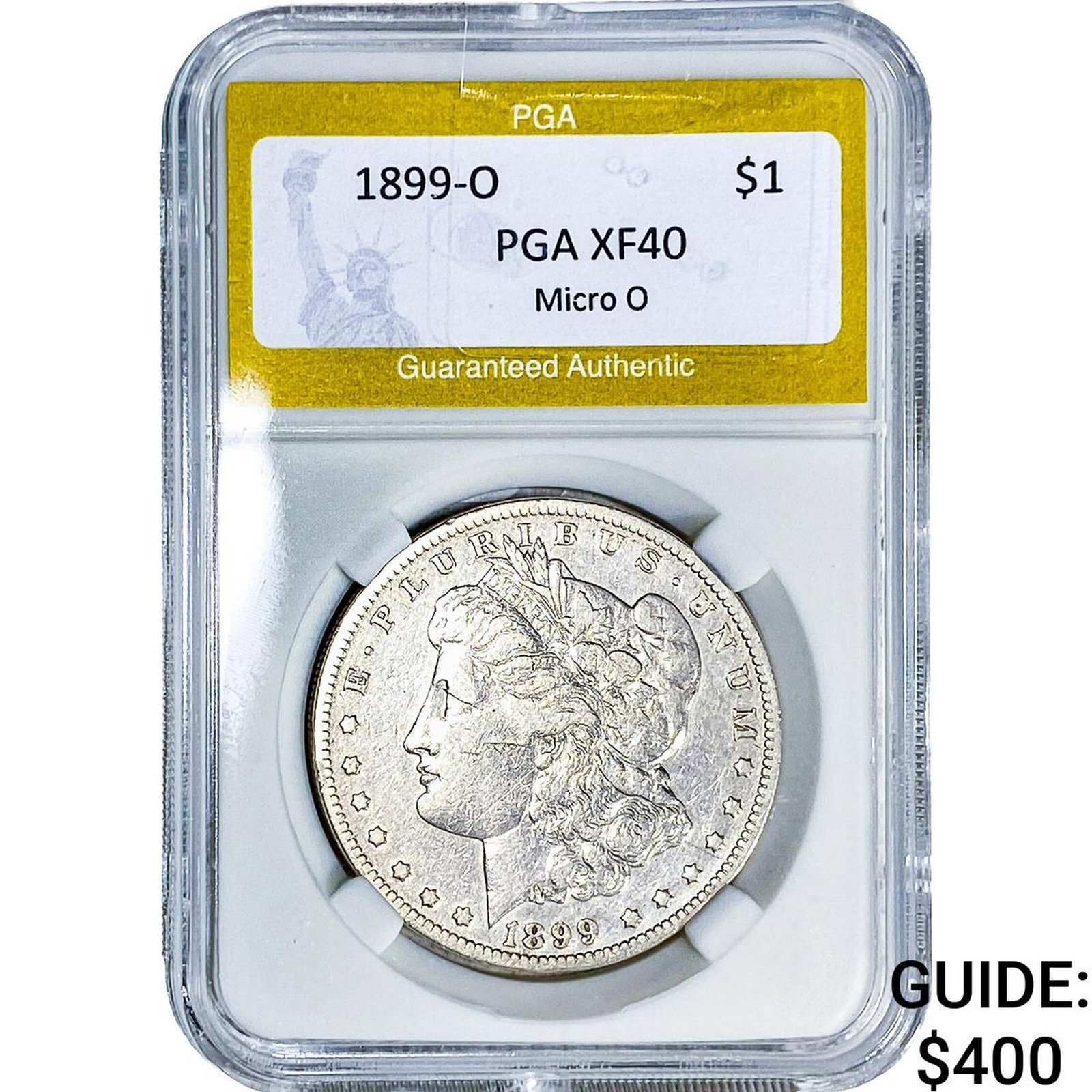 1899-O Morgan Silver Dollar PGA XF40 Micro O: 1899-O Morgan Silver Dollar PGA XF40 Micro O
