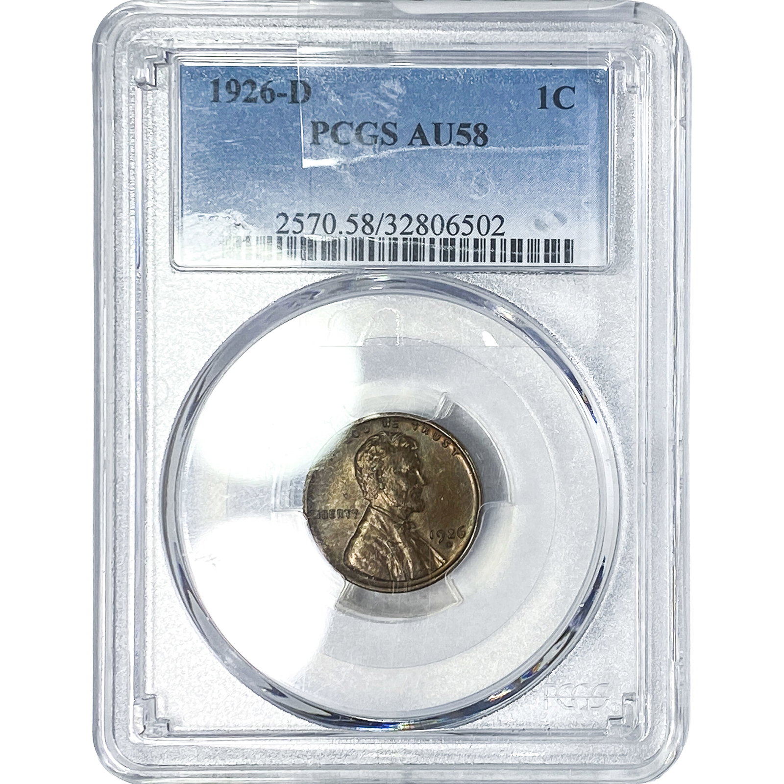 1926-D Wheat Cent PCGS AU58 (1 of 2)