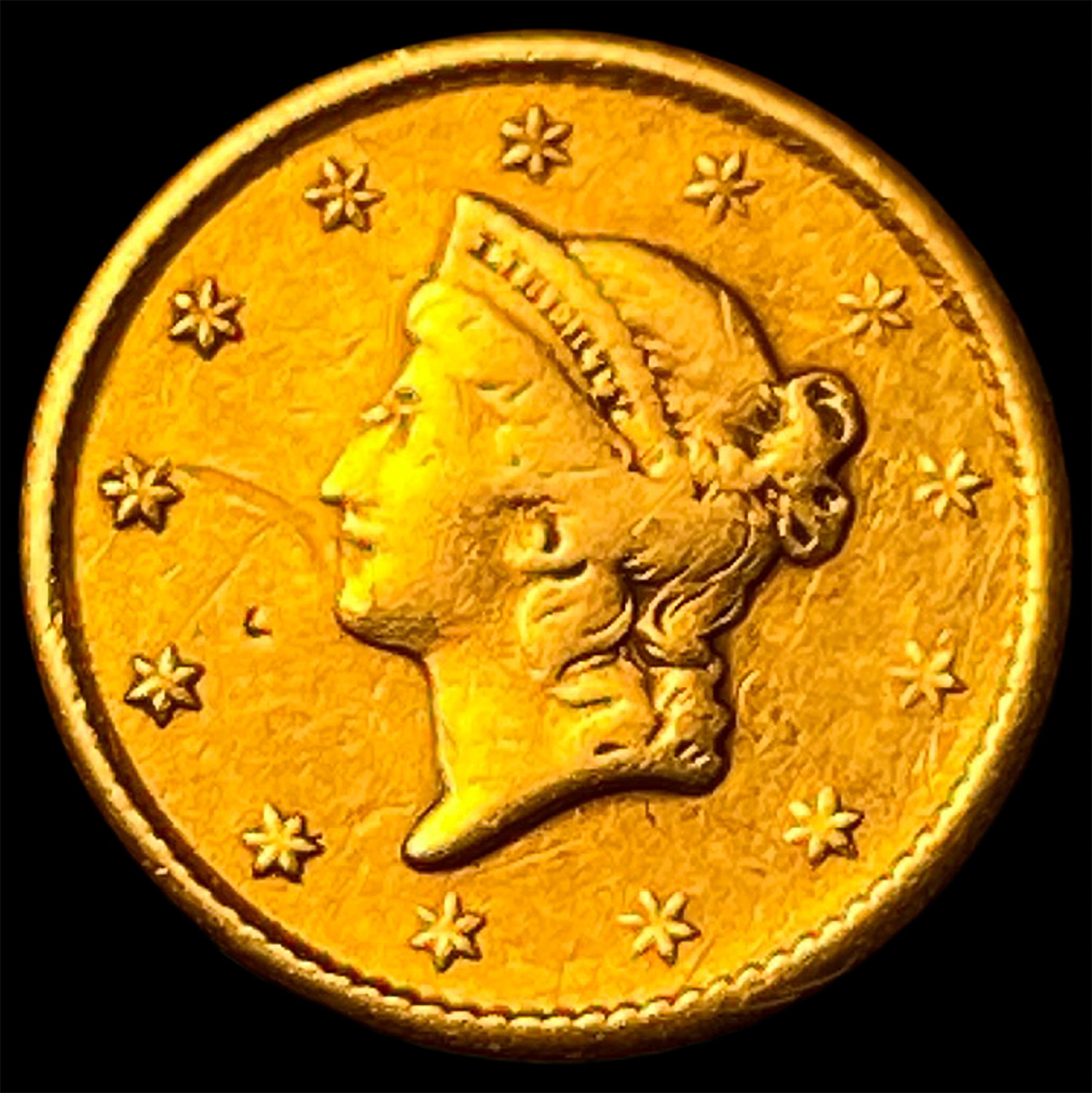 1851 Gold $1 Type 1 CLOSELY UNCIRCULATED