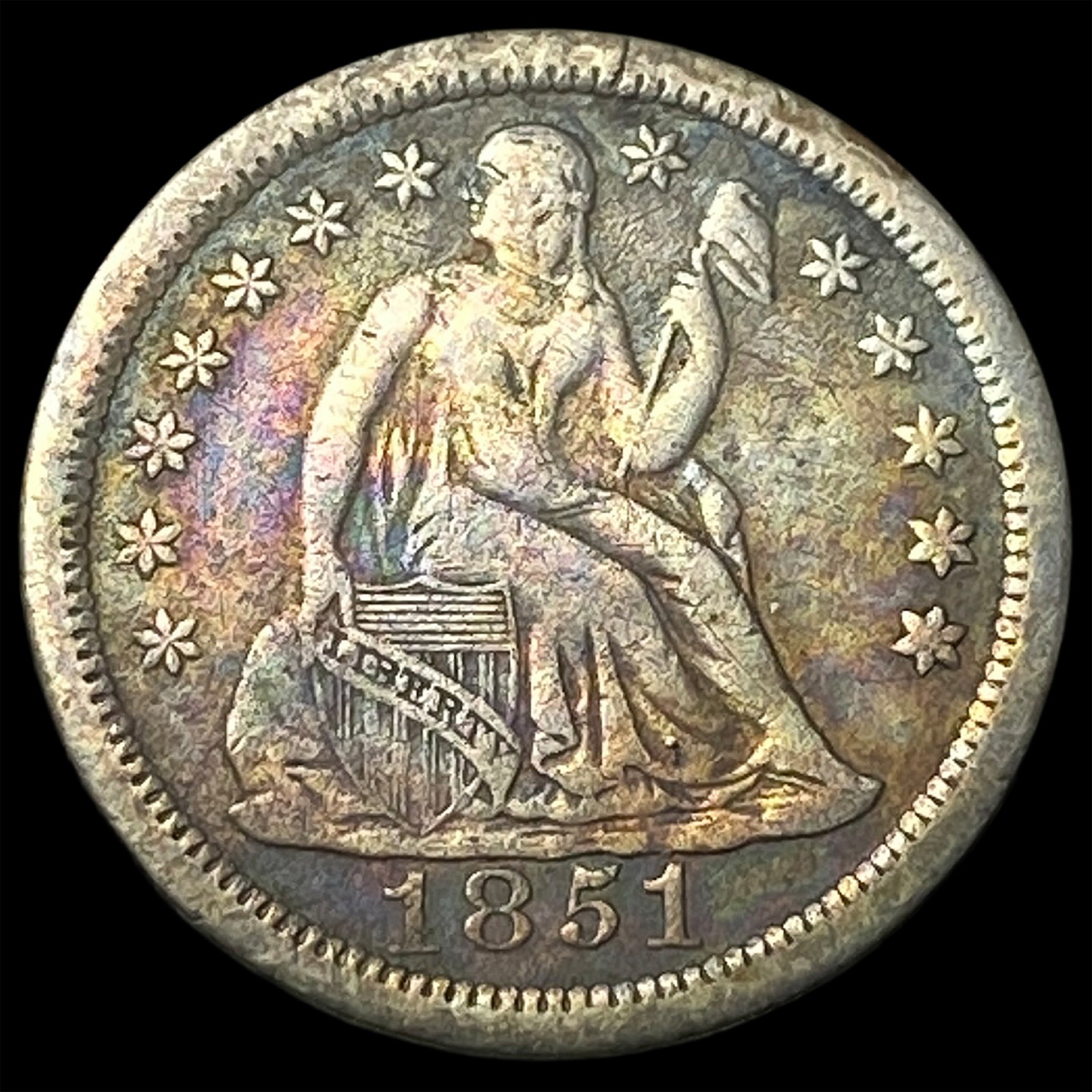 1851-O Silver Seated Liberty Dime CLOSELY UNCIRCULATED