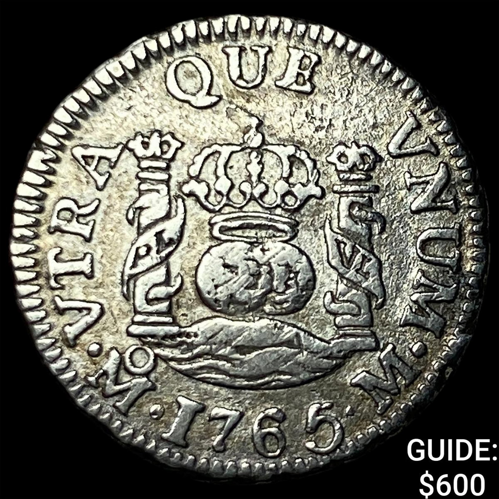 1765-Mo Mexico Charles III Silver 1/2 Real (1 of 2)