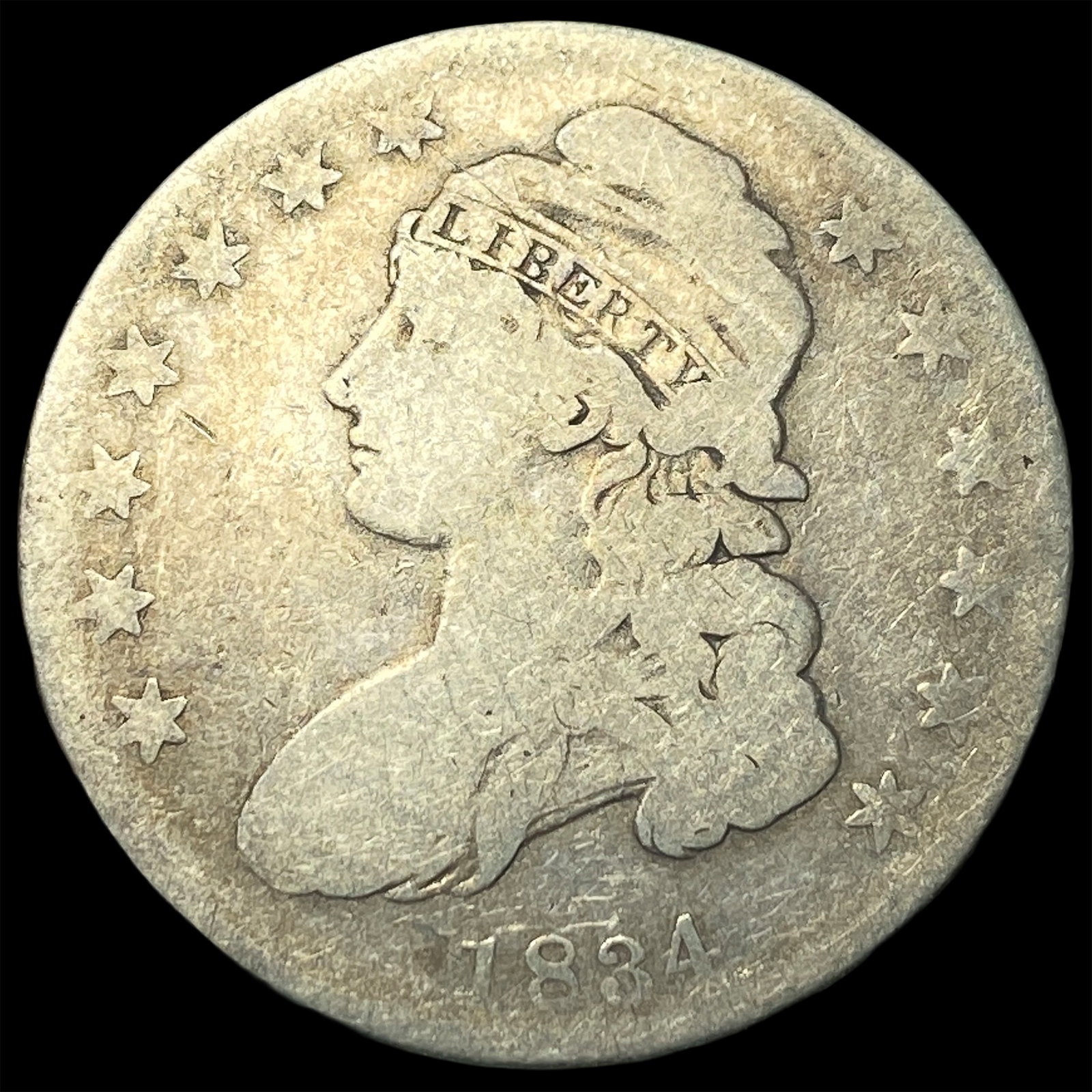 1834 Capped Bust Half Dollar NICELY CIRCULATED: 1834 Capped Bust Half Dollar NICELY CIRCULATED