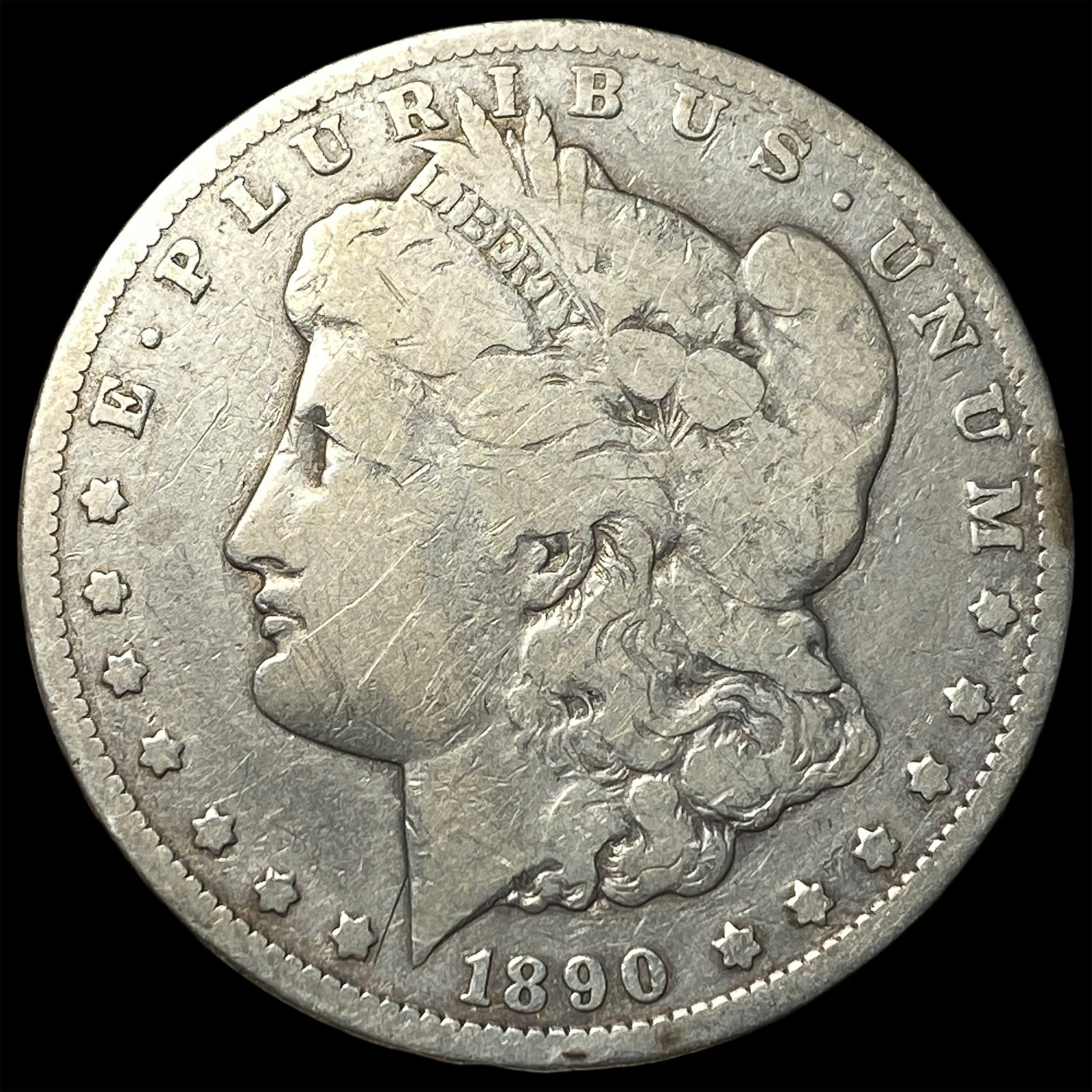 1890-CC Silver Morgan Dollar LIGHTLY CIRCULATED