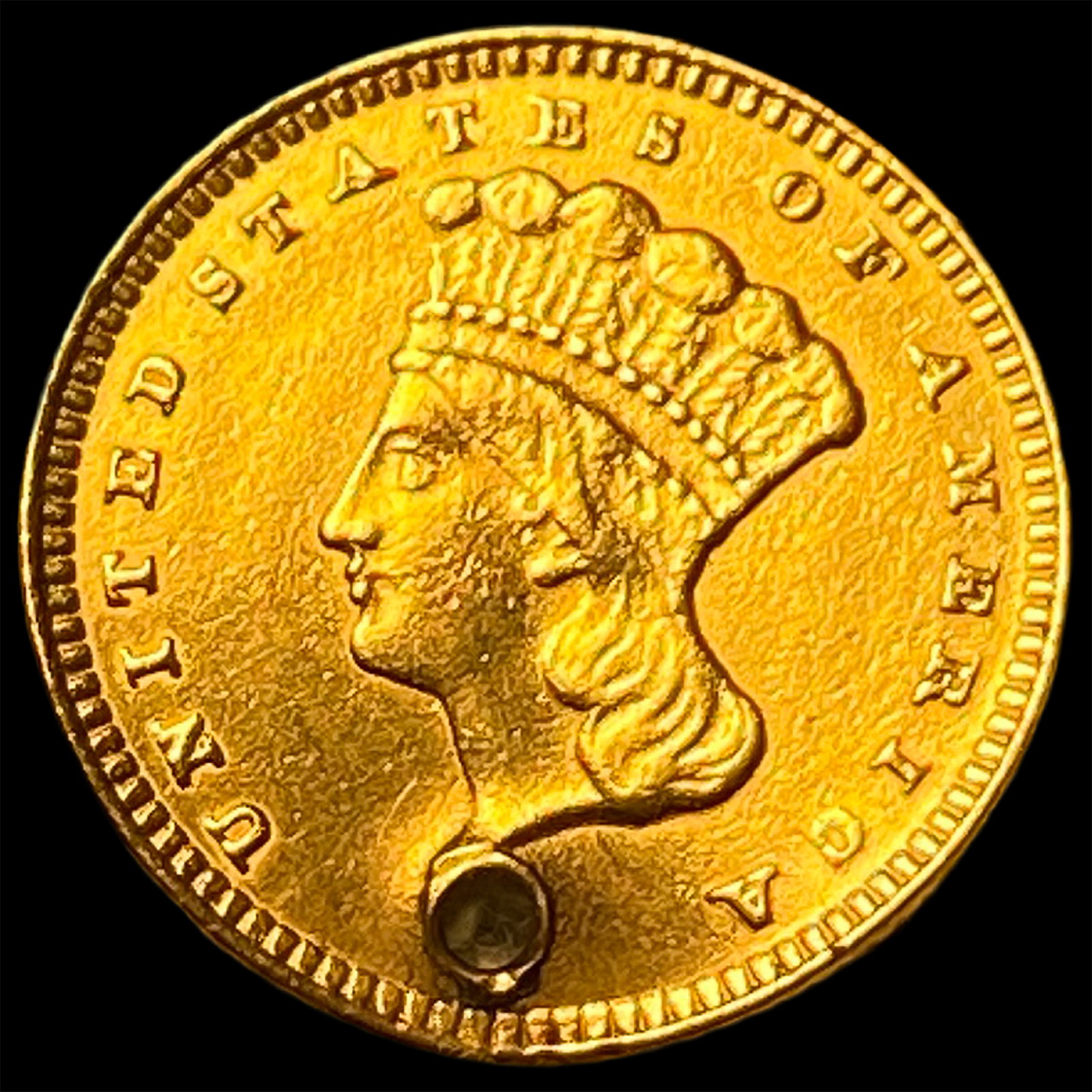 1874 Gold $1 Indian Princess Head HIGH GRADE