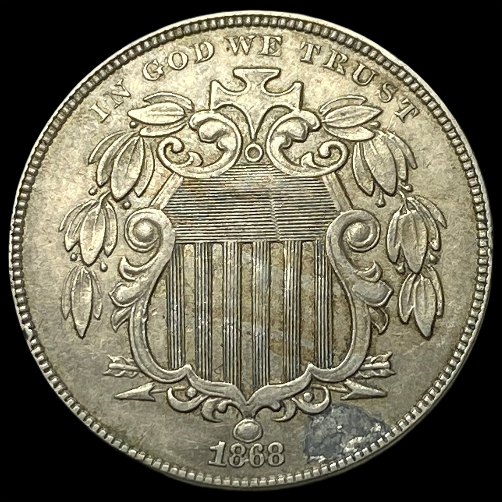 1868 Shield Nickel CLOSELY UNCIRCULATED