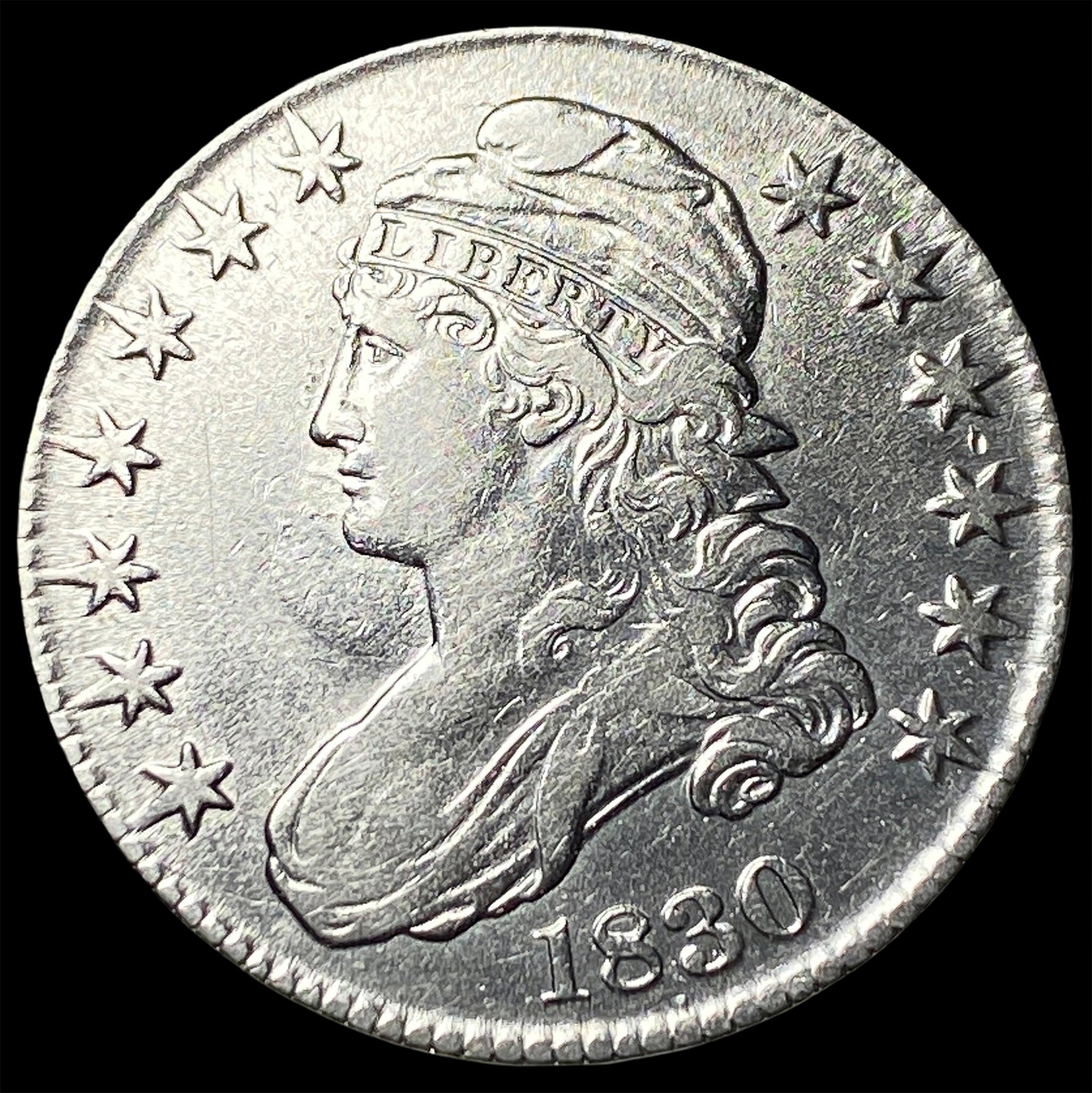 1830 Capped Bust Half Dollar CLOSELY UNCIRCULATED