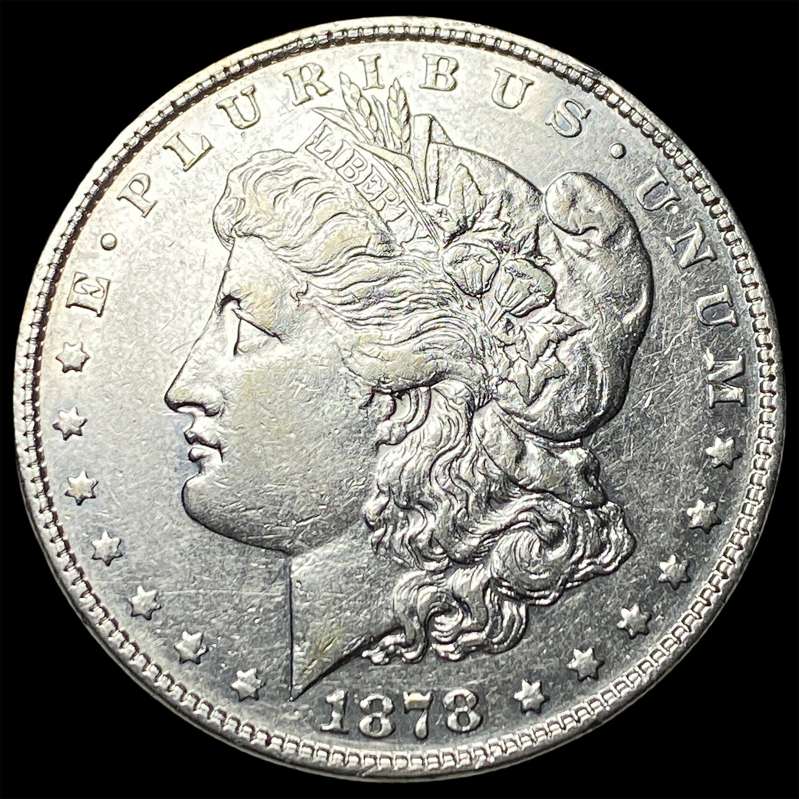 1878-S Silver Morgan Dollar CHOICE AU: 1878-S Silver Morgan Dollar CHOICE AU
