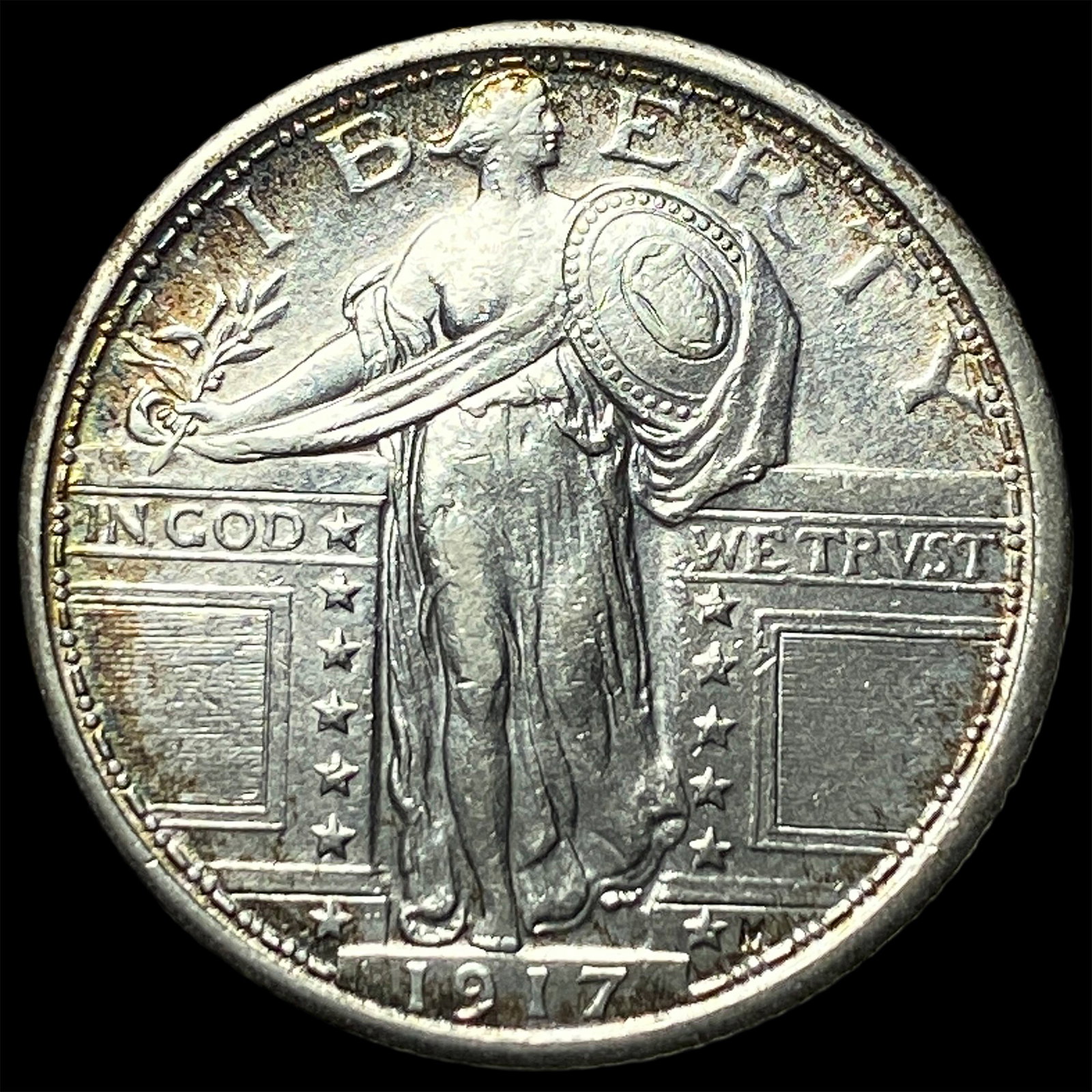 1917 Type 1 Type 1 Standing Liberty Quarter CHOICE AU: 1917 Type 1 Type 1 Standing Liberty Quarter CHOICE AU