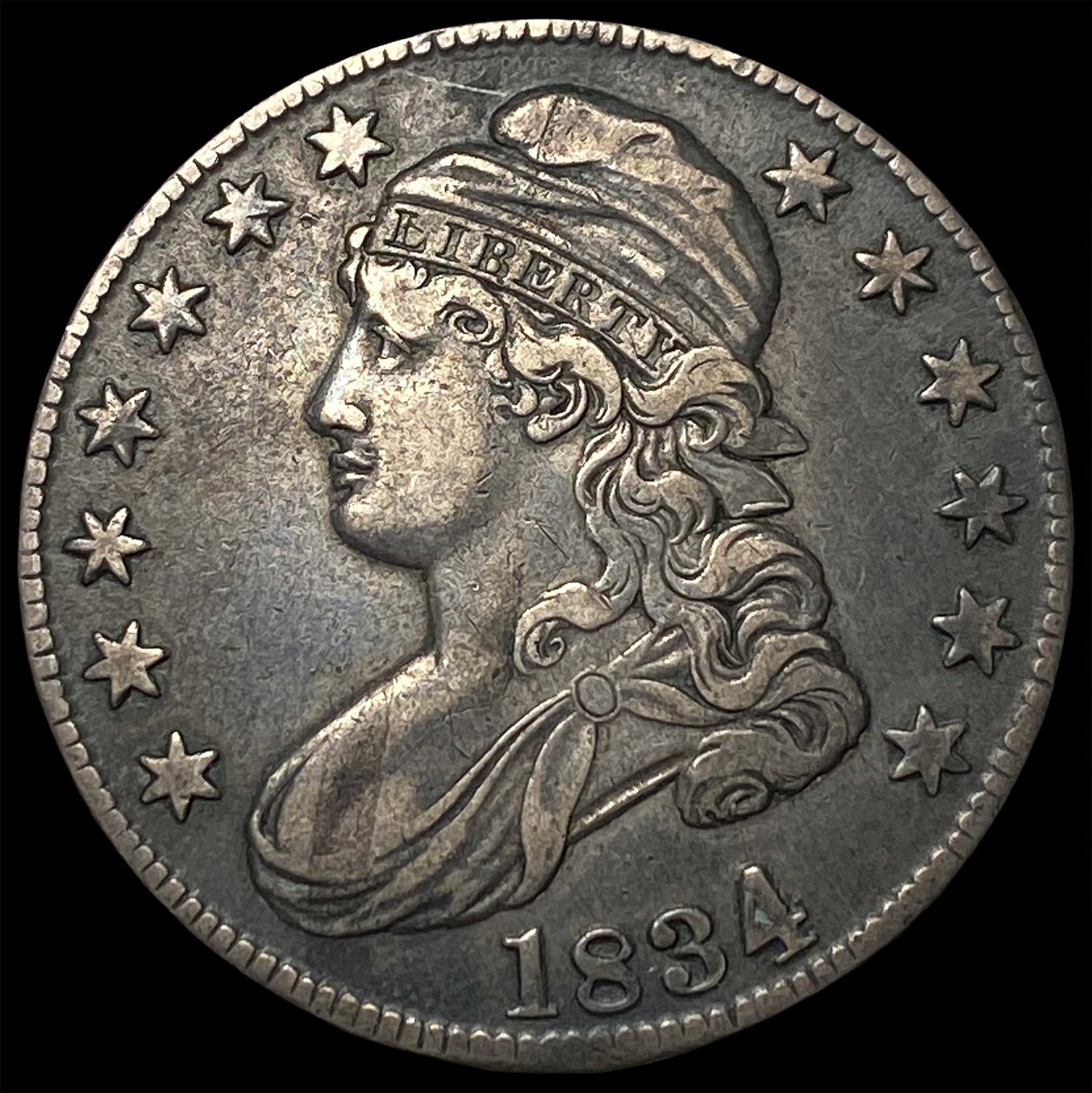 1834 Capped Bust Half Dollar NEARLY UNCIRCULATED (1 of 2)
