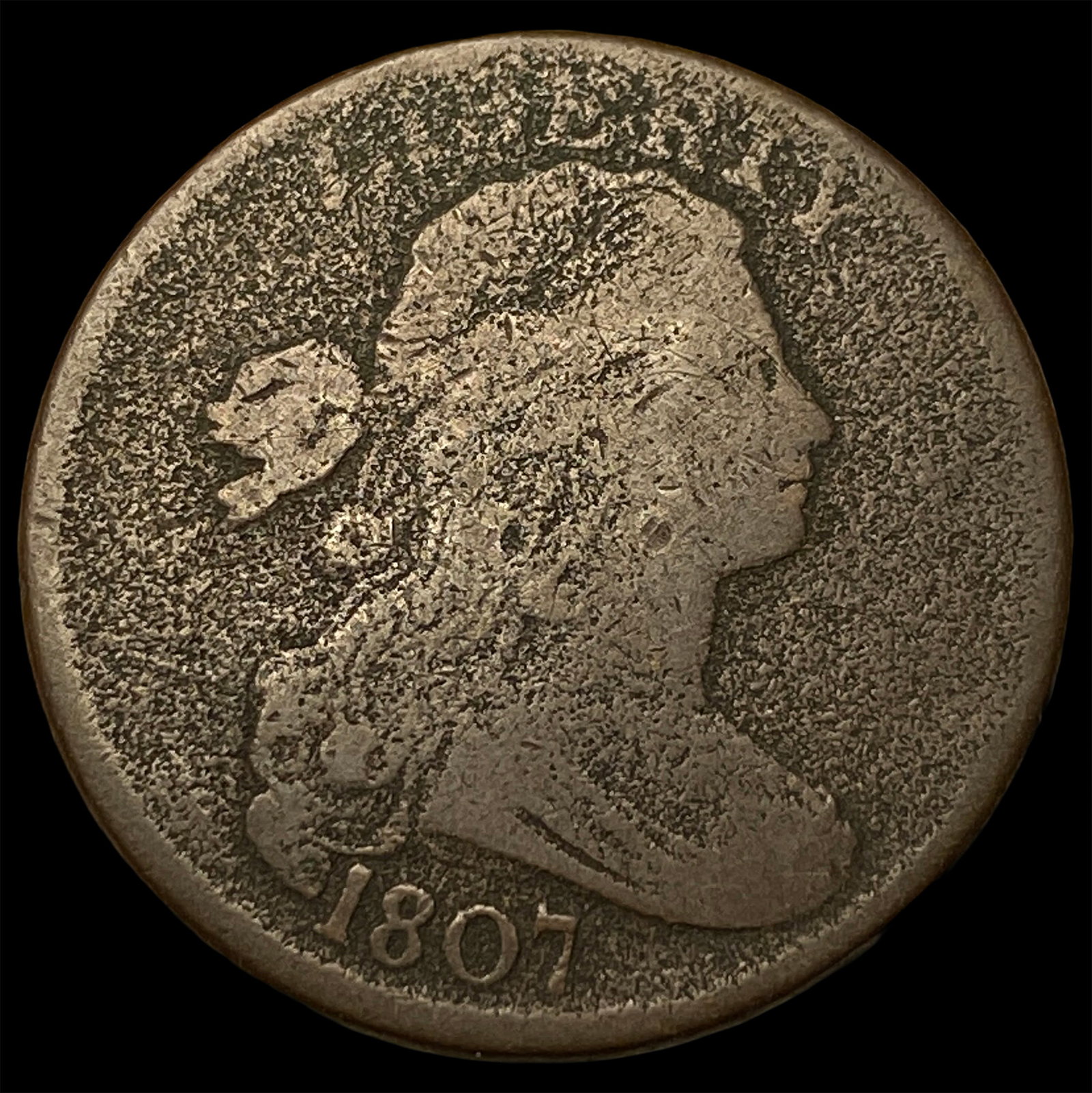 1807 Draped Bust Large Cent LIGHTLY CIRCULATED