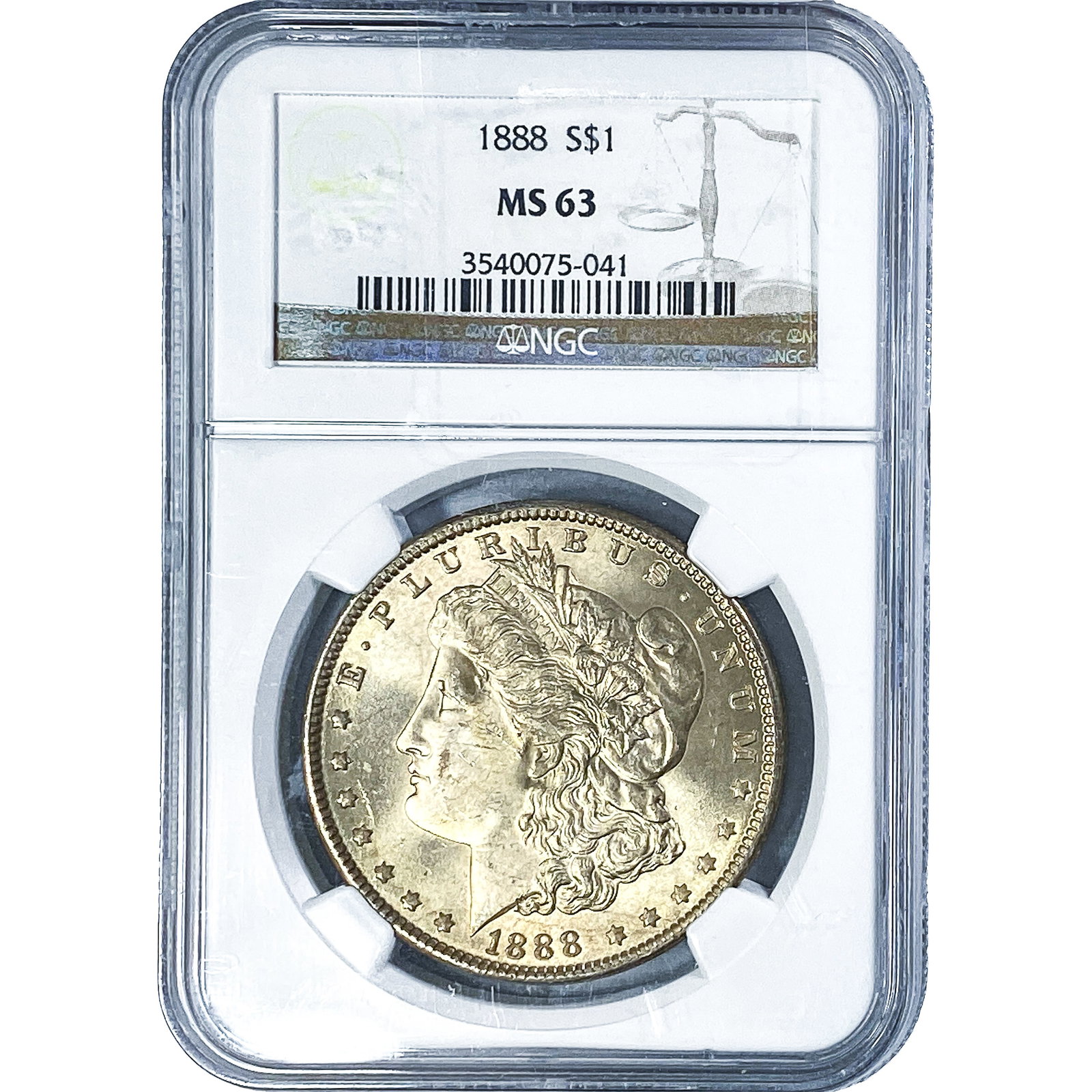 1888 Morgan Silver Dollar NGC MS63